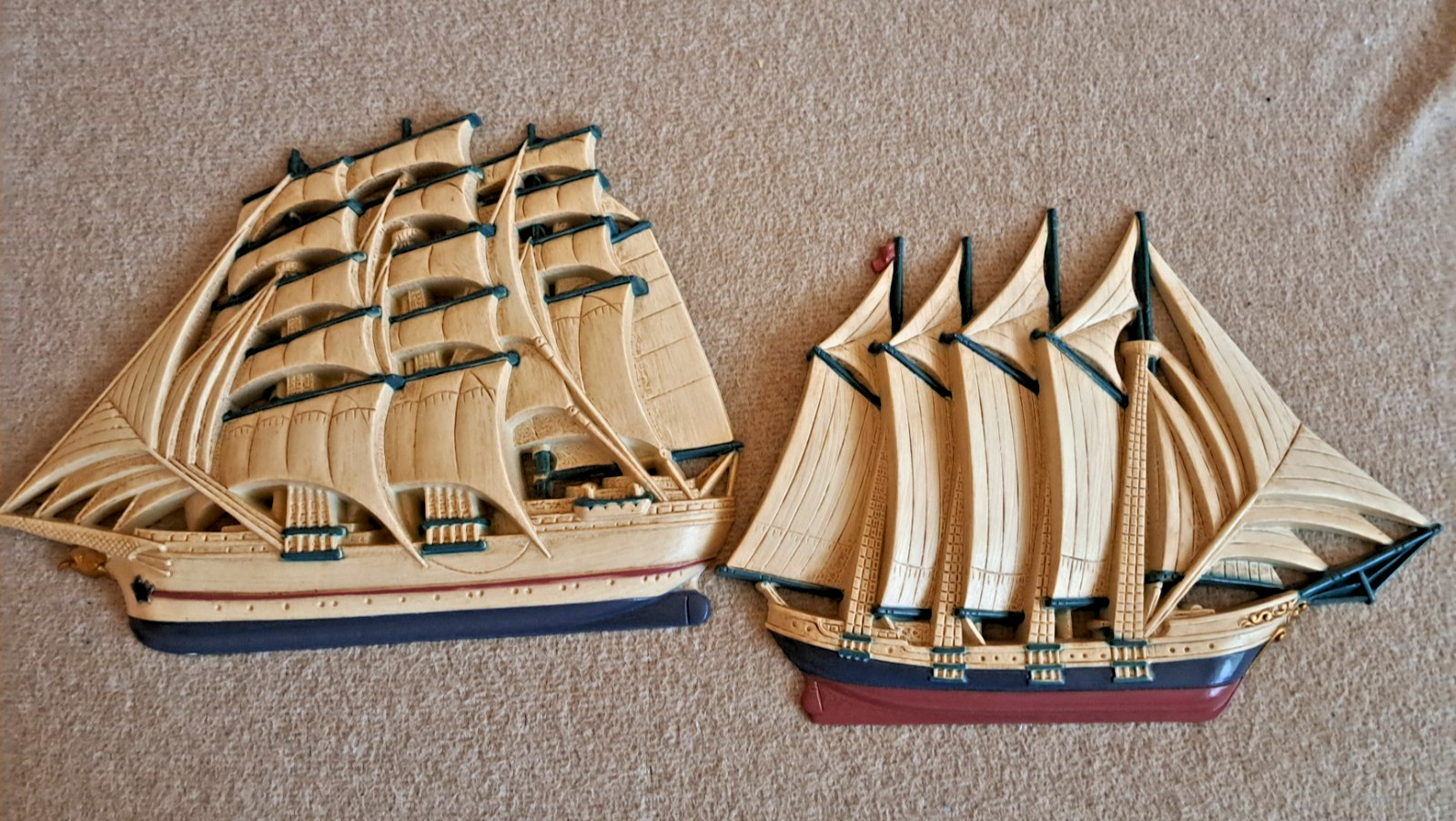 Vintage Burwood Homco Clipper Ship Wall Plaque Pair Nautical Decor 3331 Set of 2 Vintage Burwood Homco Clipper Ship Wall Plaque Pair Nautical Decor 3331 Set of 2