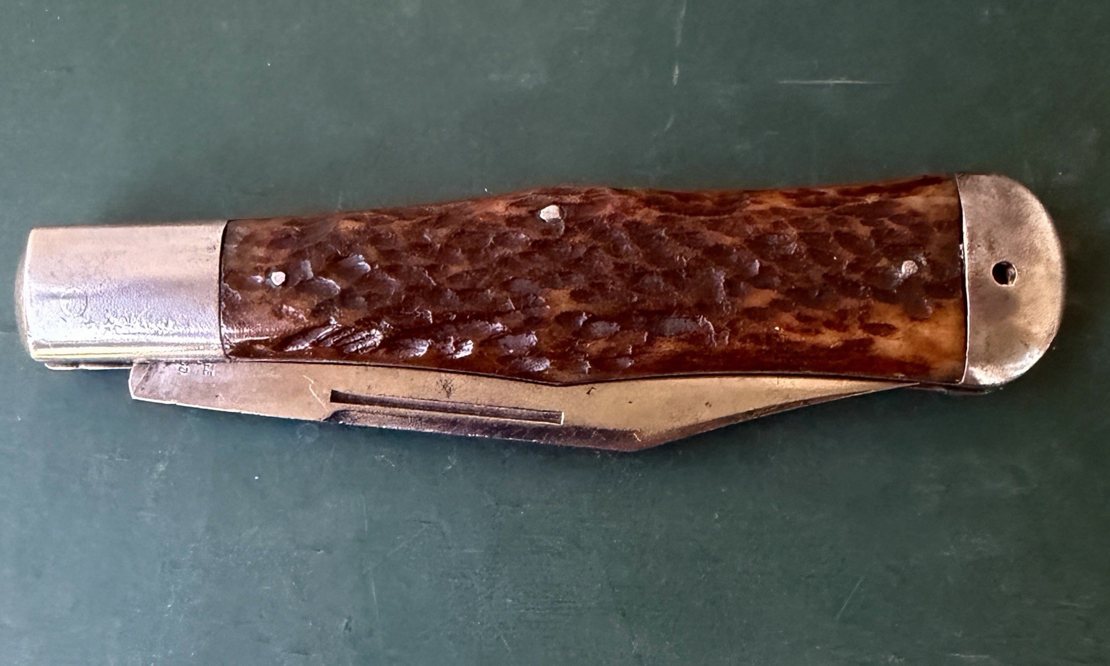 Vintage John Primble 5023 Swell Center Jack Coke Bottle Bone Handle Pocket Knife