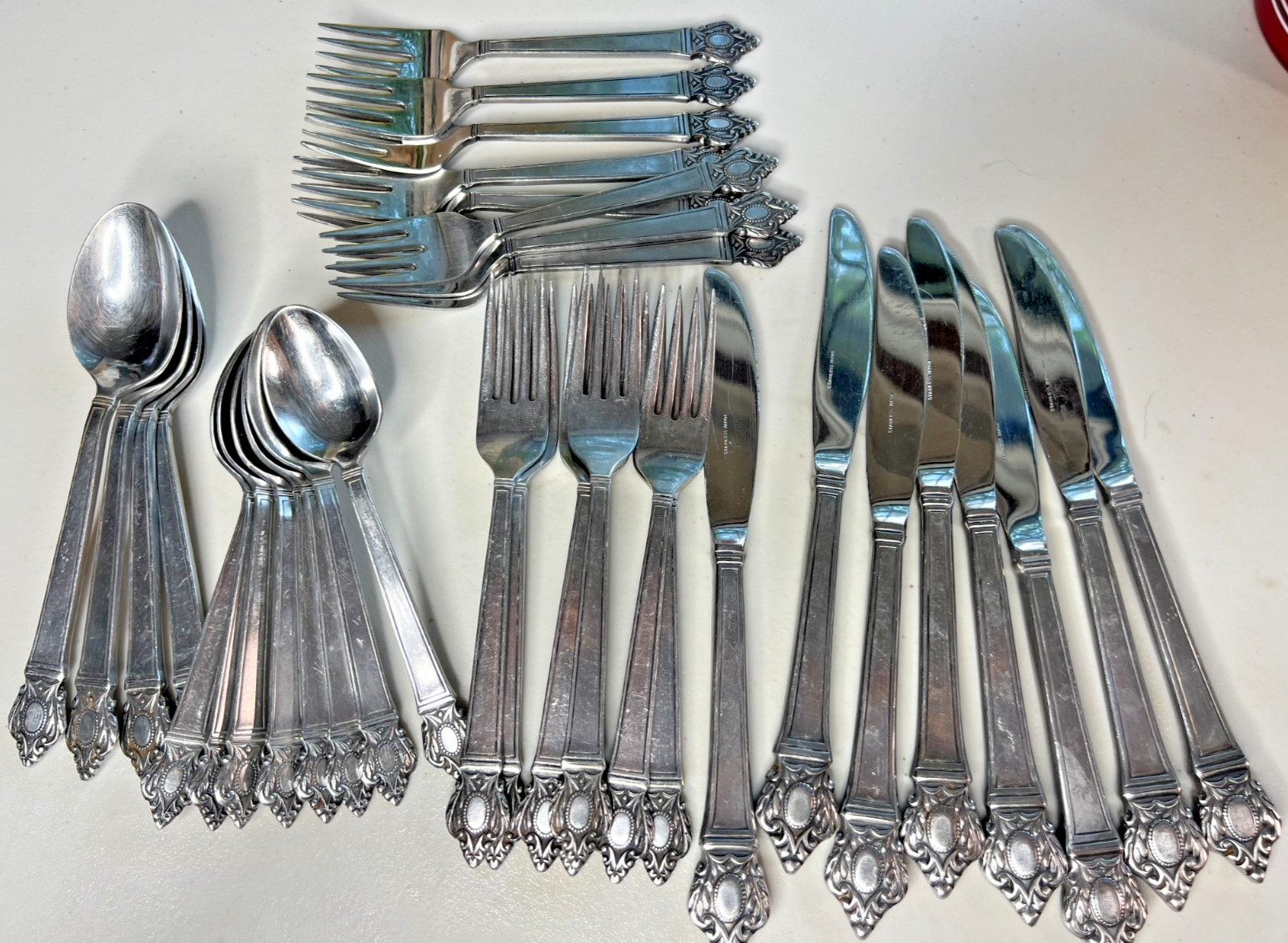 Vintage 1970s Stanley Roberts Flatware Majesty 35 Pieces Mid Century Stainless