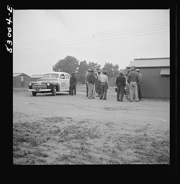 Photo:Bridgeton New Jersey 1942 FSA Farm Workers Camp Police Investigation