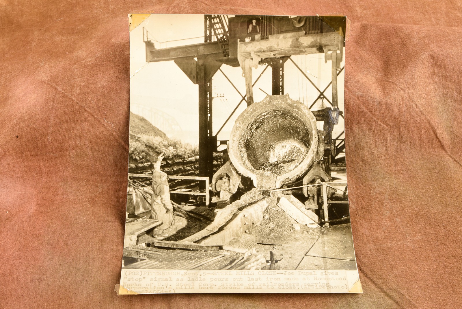 Homestead Steel Mill Railroad Strike Shutdown 6¼x8⅝ 1947 AP Wire Photo V38
