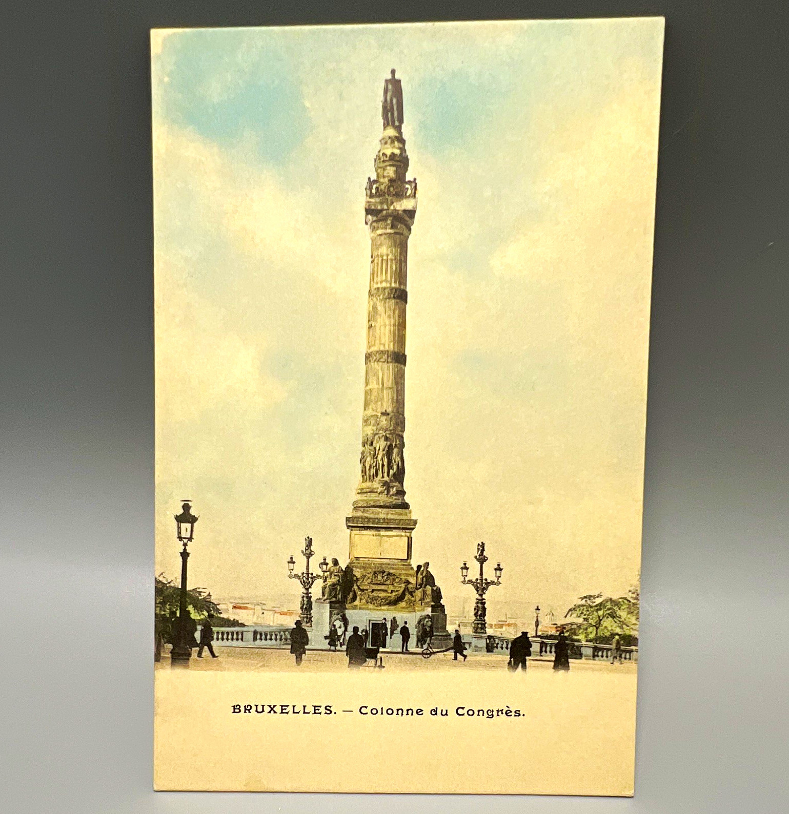 Antique Postcard Brussels Belgium Colonne du Congrès Unposted c1900 Litho