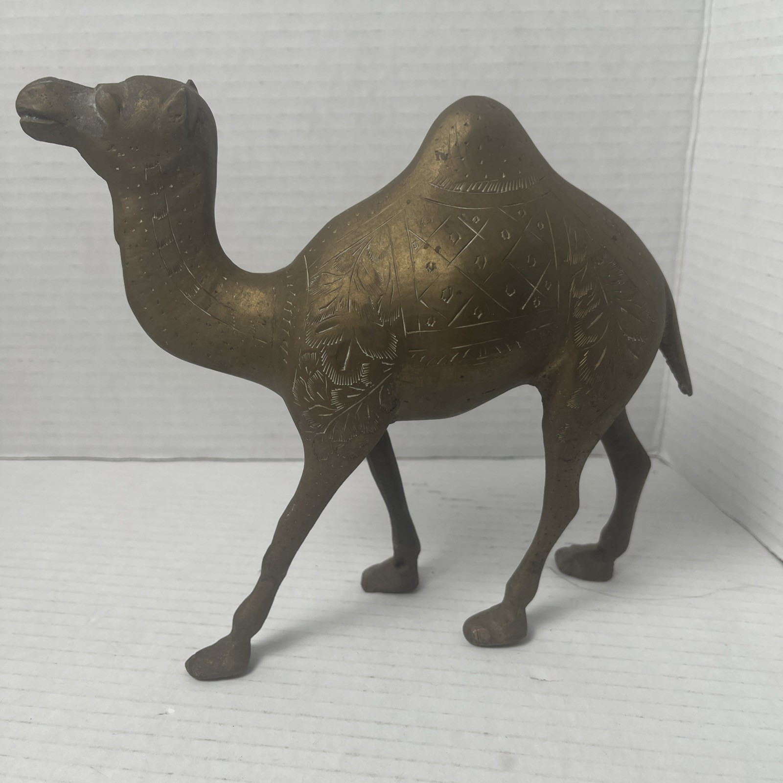 Vintage Etched Brass CAMEL Figurine 7\