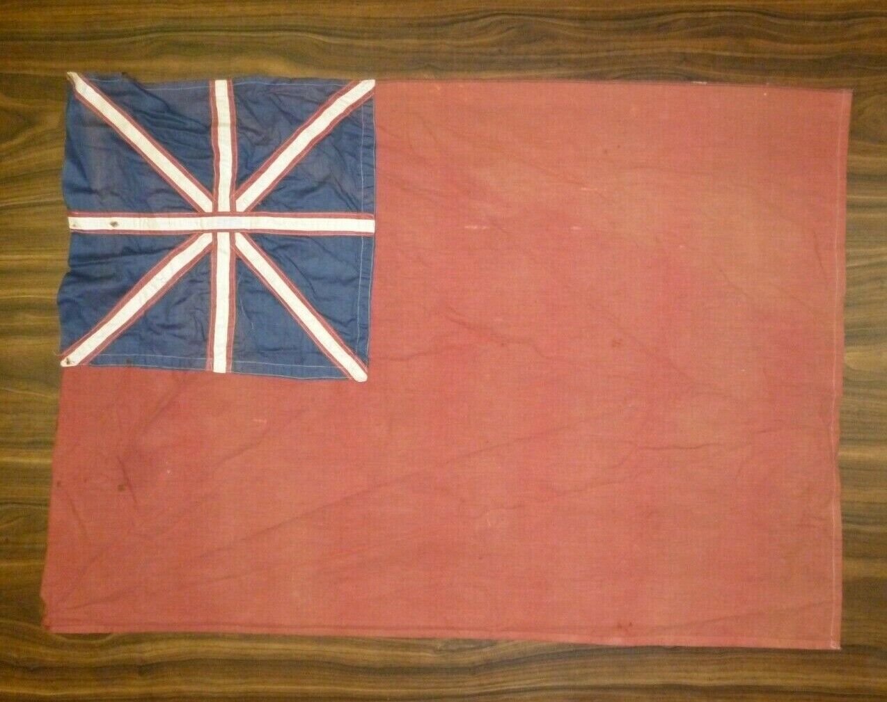 ANTIQUE ENGLISH ENSIGN AND RUSSIAN  WW2 FLAGS FROM PARIS 1944 LIBERATION
