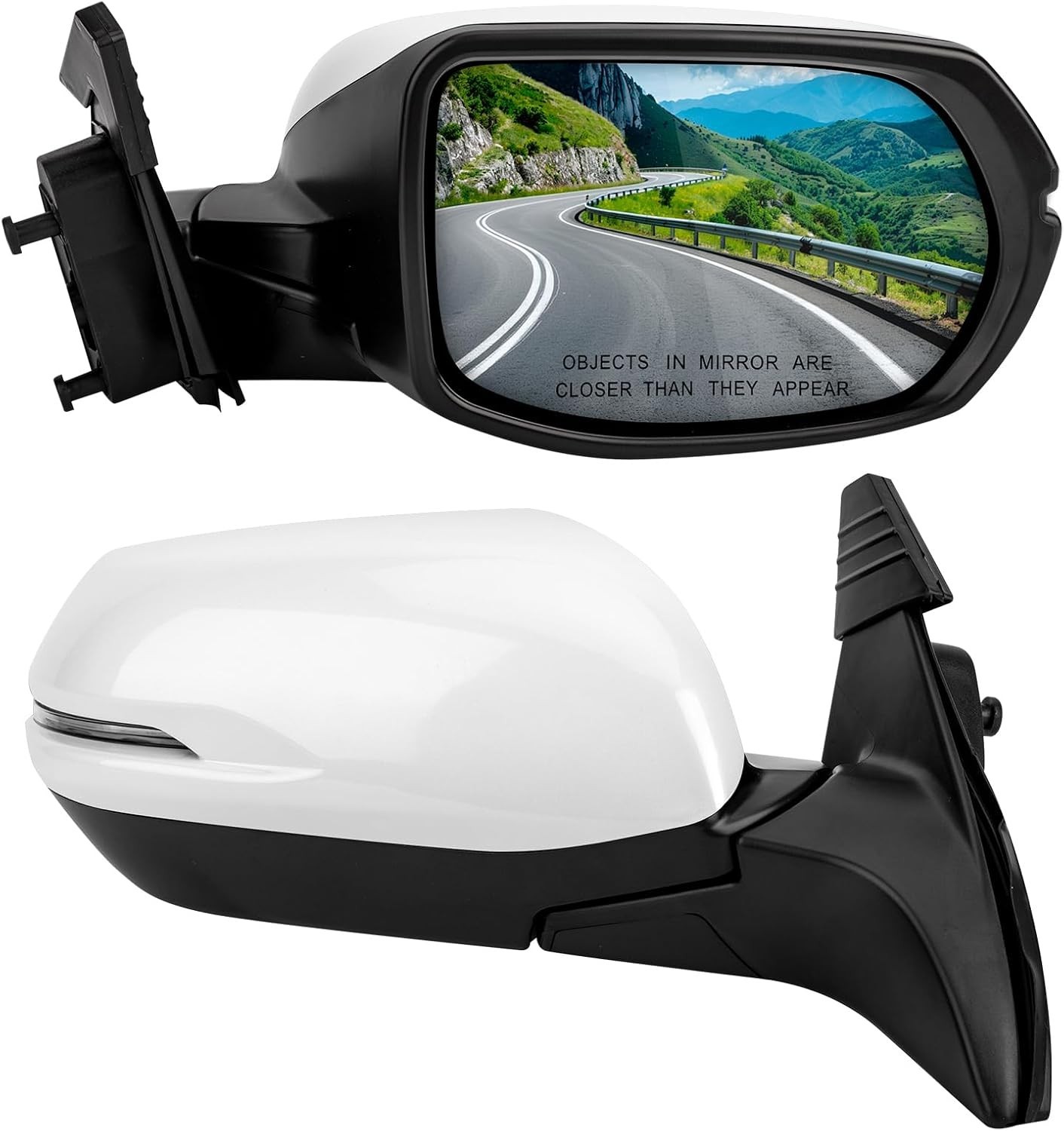 Right Passenger Mirror for Honda HR-V 2016-2022 Heated 6-Pin Pearl White Signal