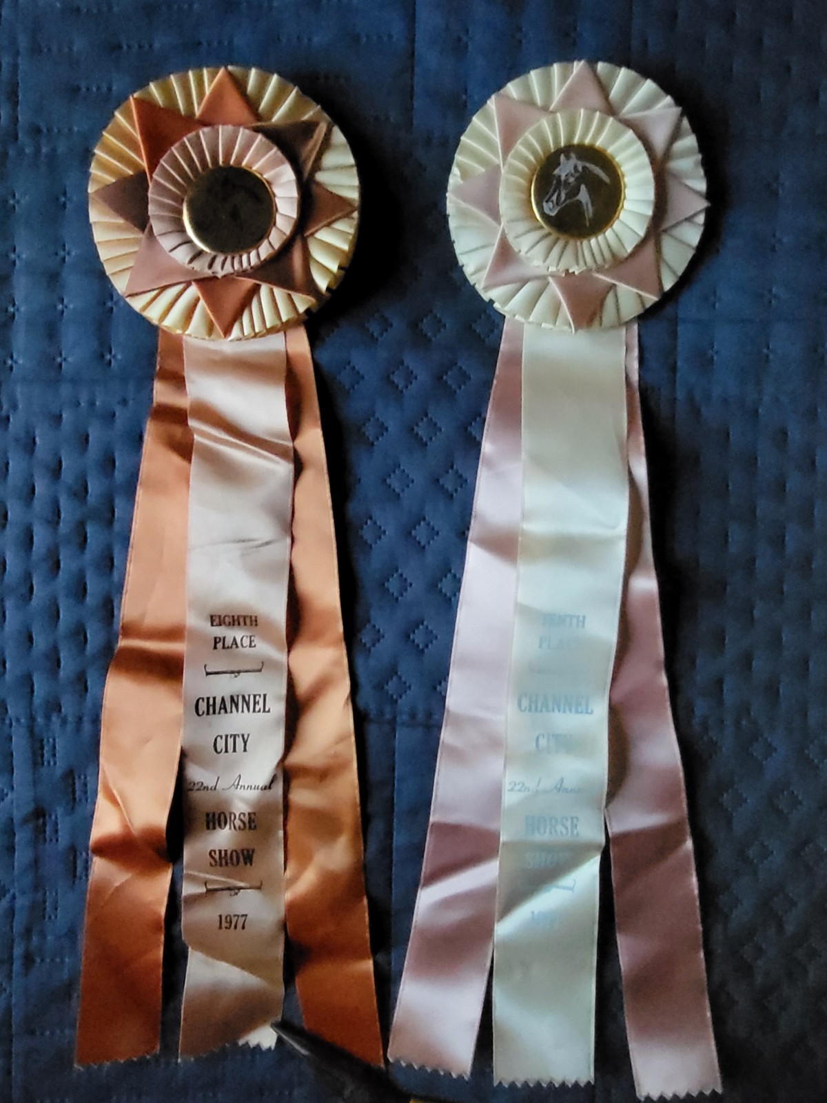 Channel City Vintage Horse Show Ribbons Awards SANTA BARBARA 1977 RARE