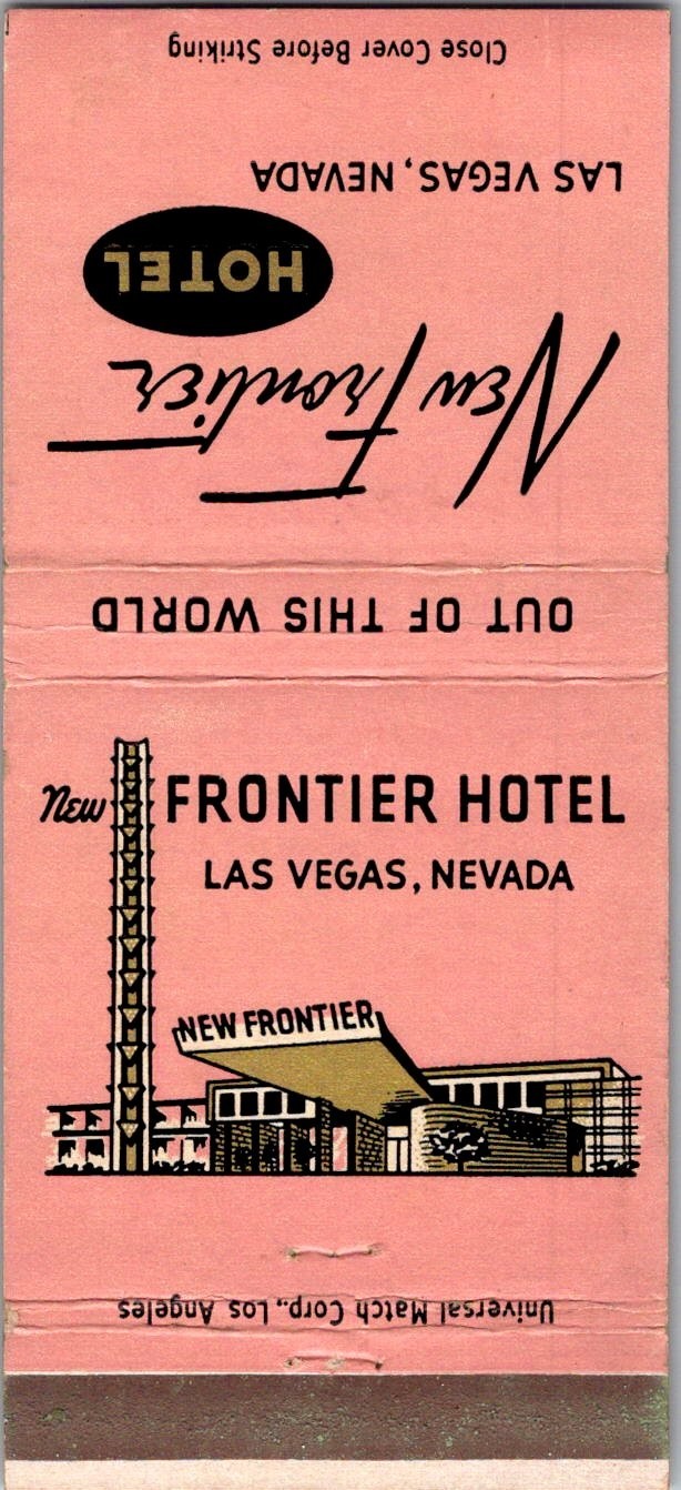 The Frontier Hotel Las Vegas NV Vintage Matchbook Cover 5MM28-6-1