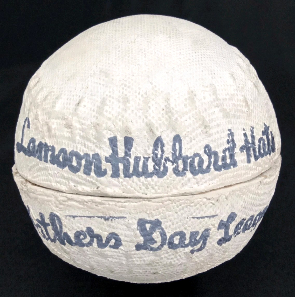 Antique 1890s Millinery Advertising Paper Mache Baseball Lamson Hubbard Hats