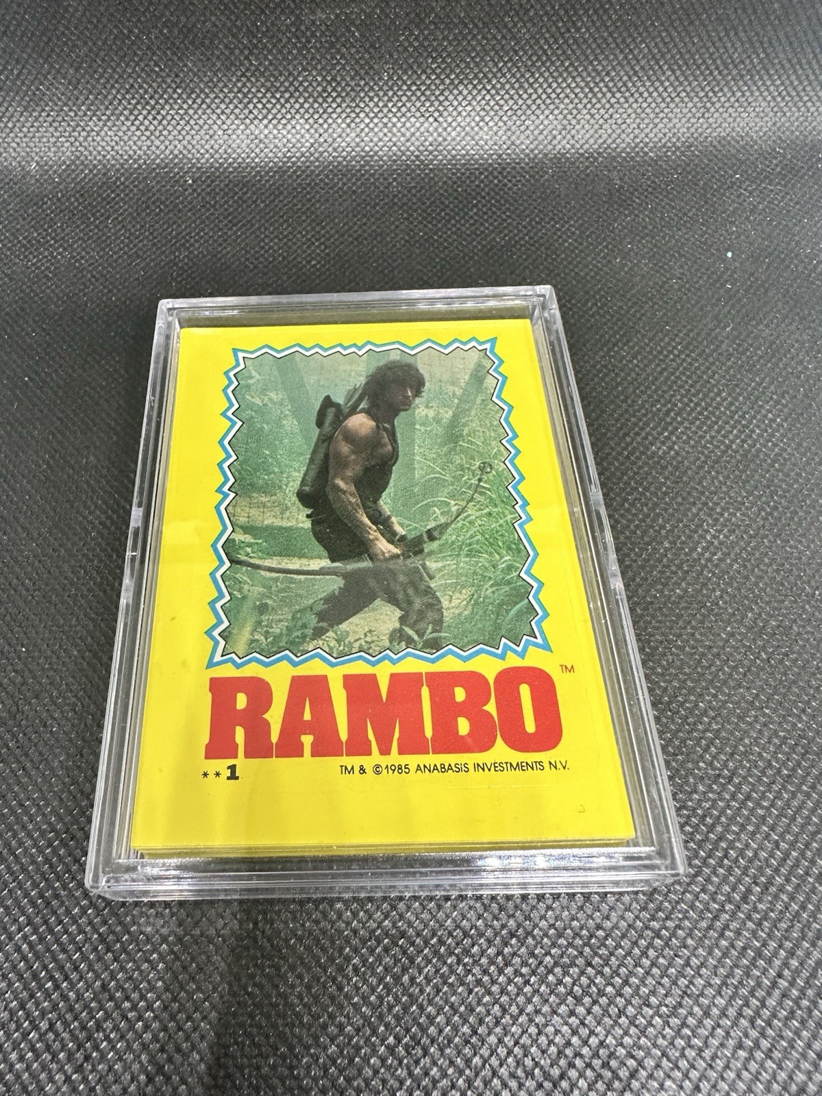 1985 Topps Rambo First Blood II Set of 22 Sticker Cards Sylvester Stallone NM