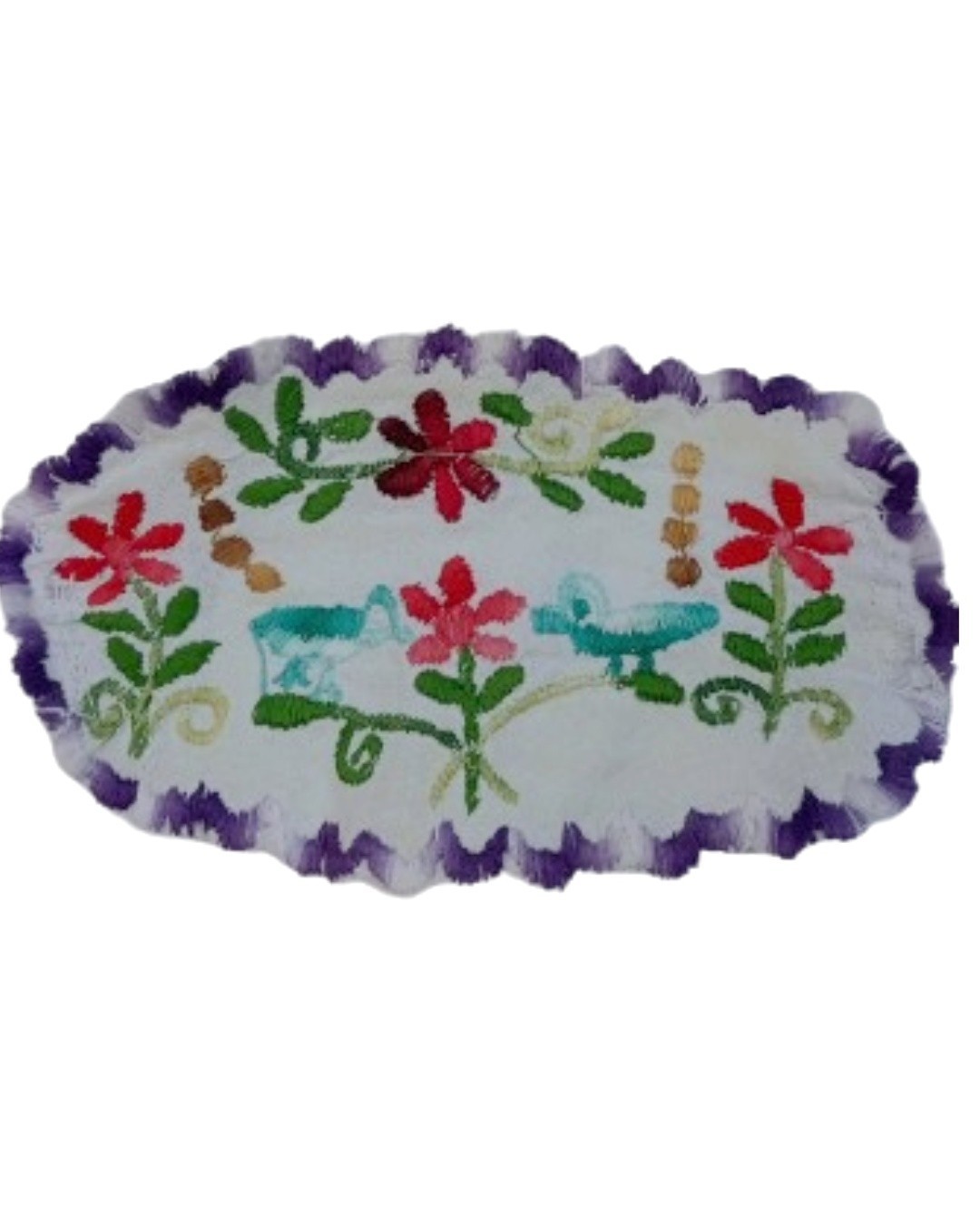 Vintage Palestinian Hand Embroidered Textile Fragment Folk Art Handmade Family E