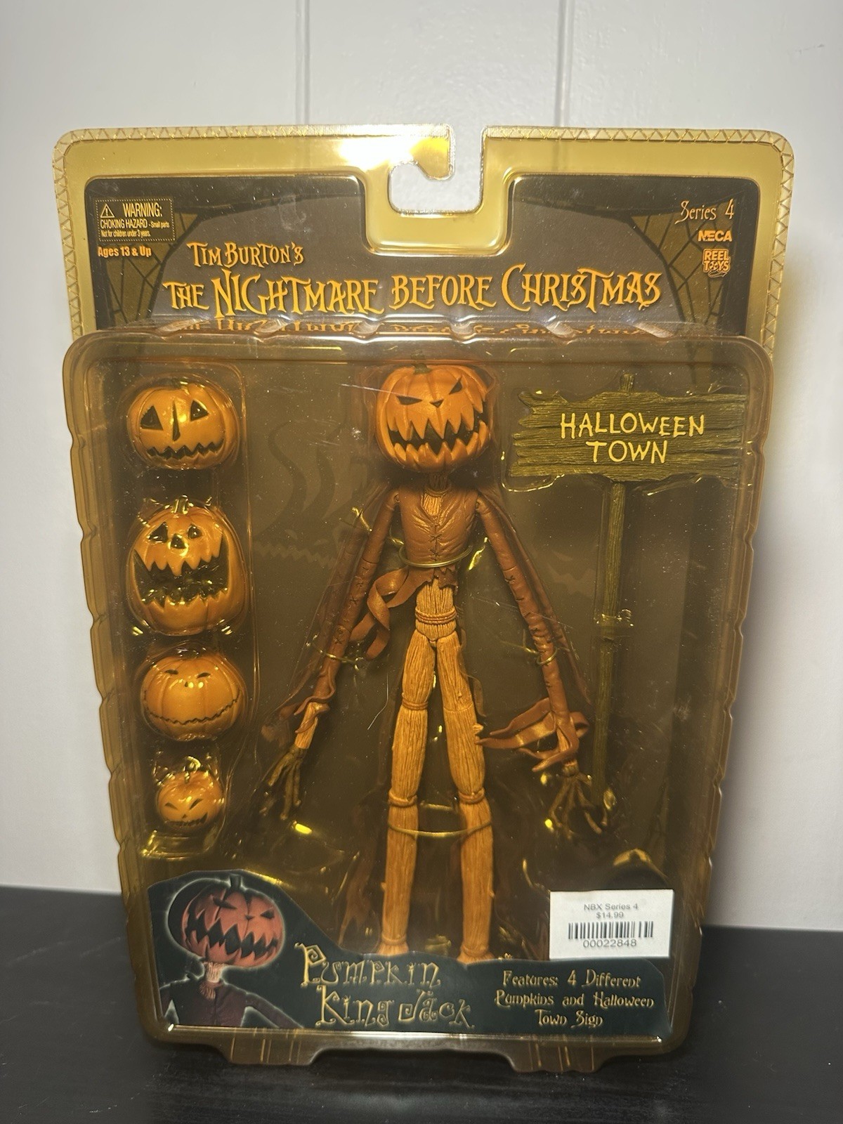 NECA Nightmare Before Christmas Pumpkin King Jack Series 4 Reel Toys 2006 Sealed NECA Nightmare Before Christmas Pumpkin King Jack Series 4 Reel Toys 2006 Sealed