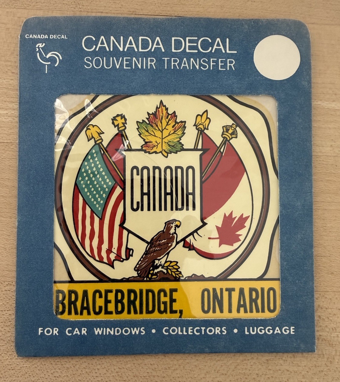 VINTAGE Bracebridge, Ontario CANADA SOUVENIR TRAVEL DECAL ORIGINAL RARE