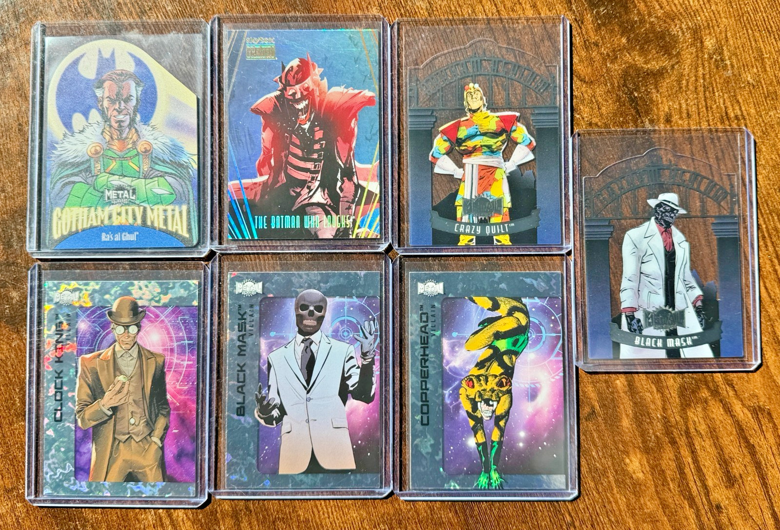 LOT (7) 2025 UD Skybox Metal Universe Batman Inserts Premium & Nemesis Parallels