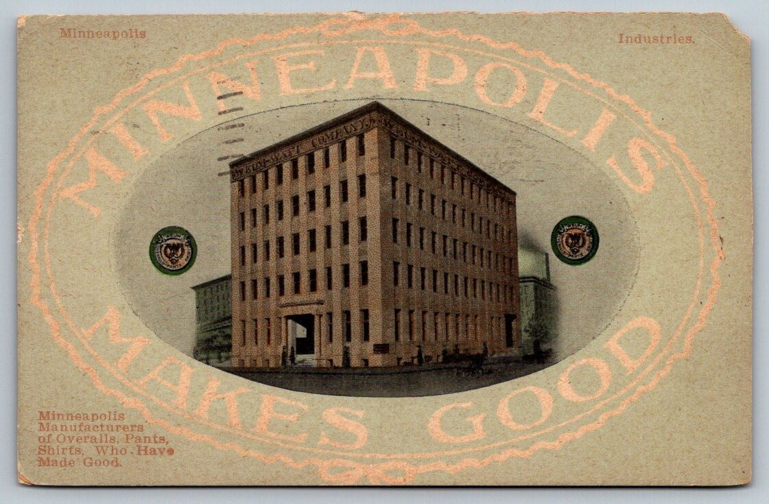 1908  Minneapolis  Manufacturers  Minnesota   Postcard