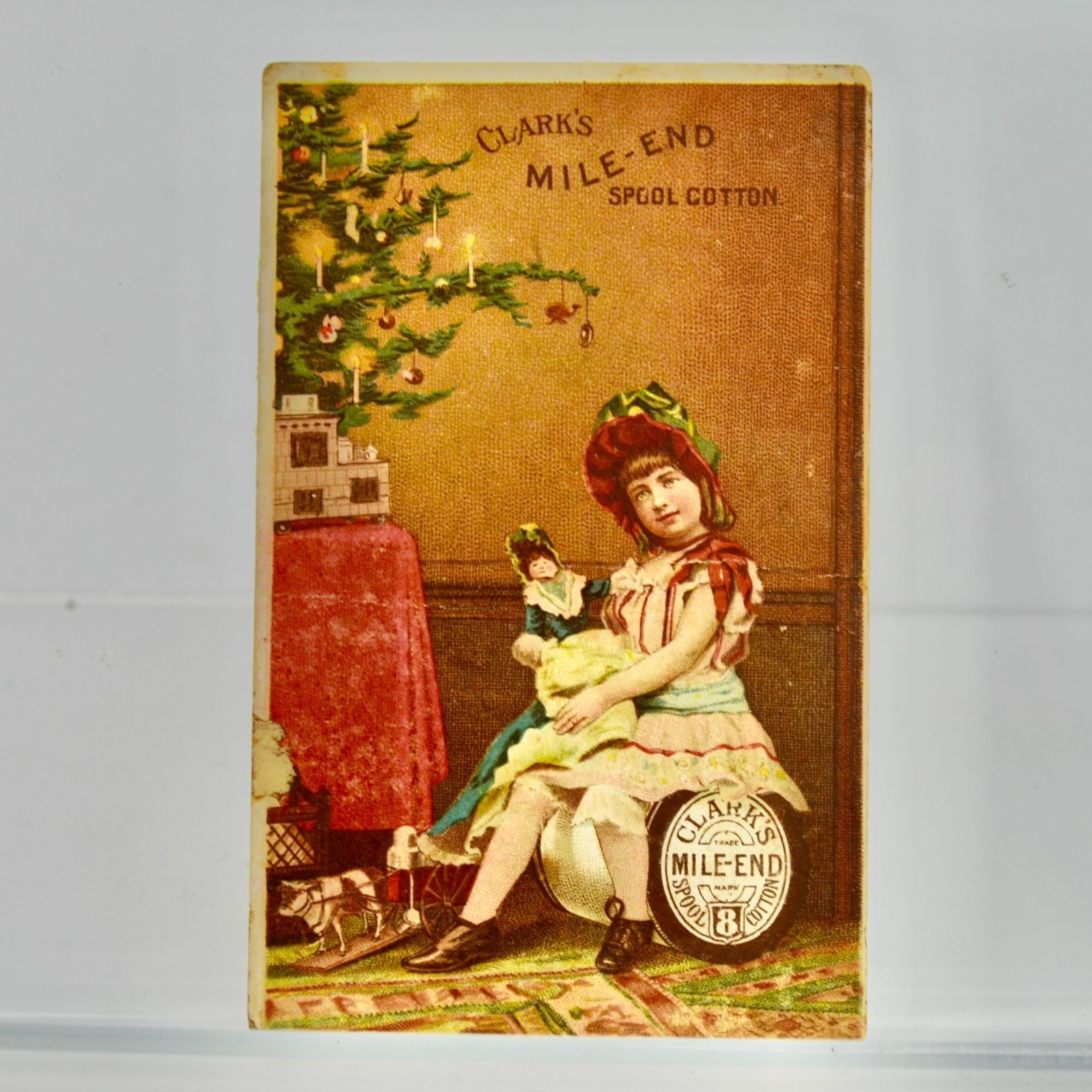 Clark\'s Mile-End Spool Cotton Victorian Trading Trade Card