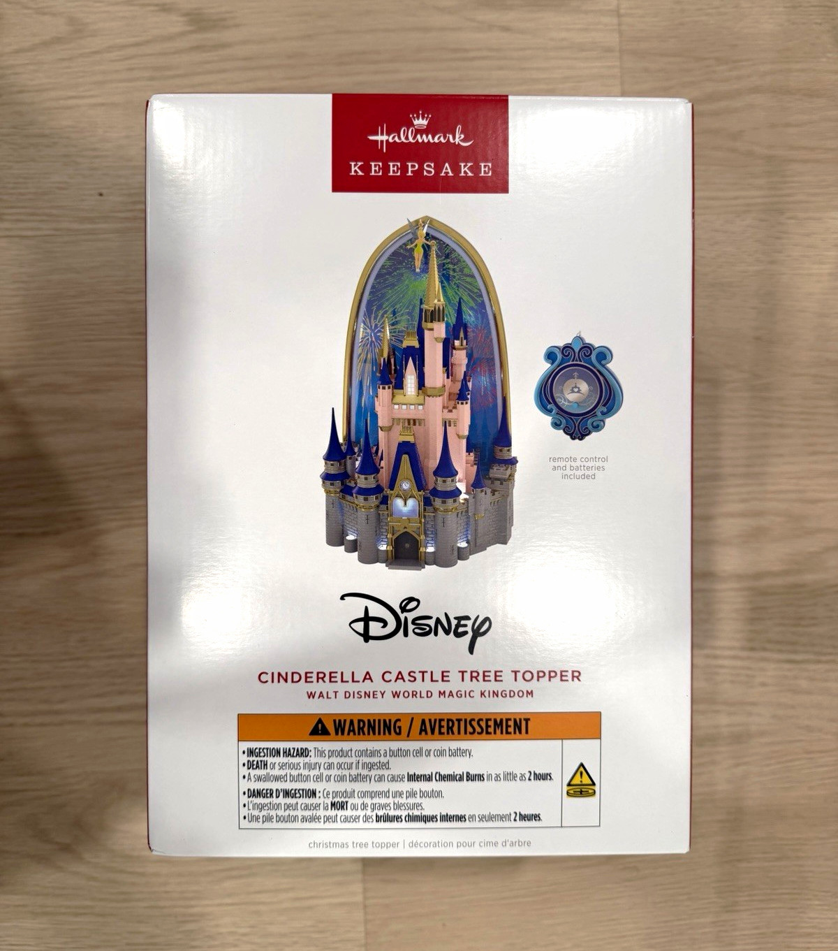 Hallmark 2026 Walt Disney World Cinderella Castle Tree Topper with Light & Sound
