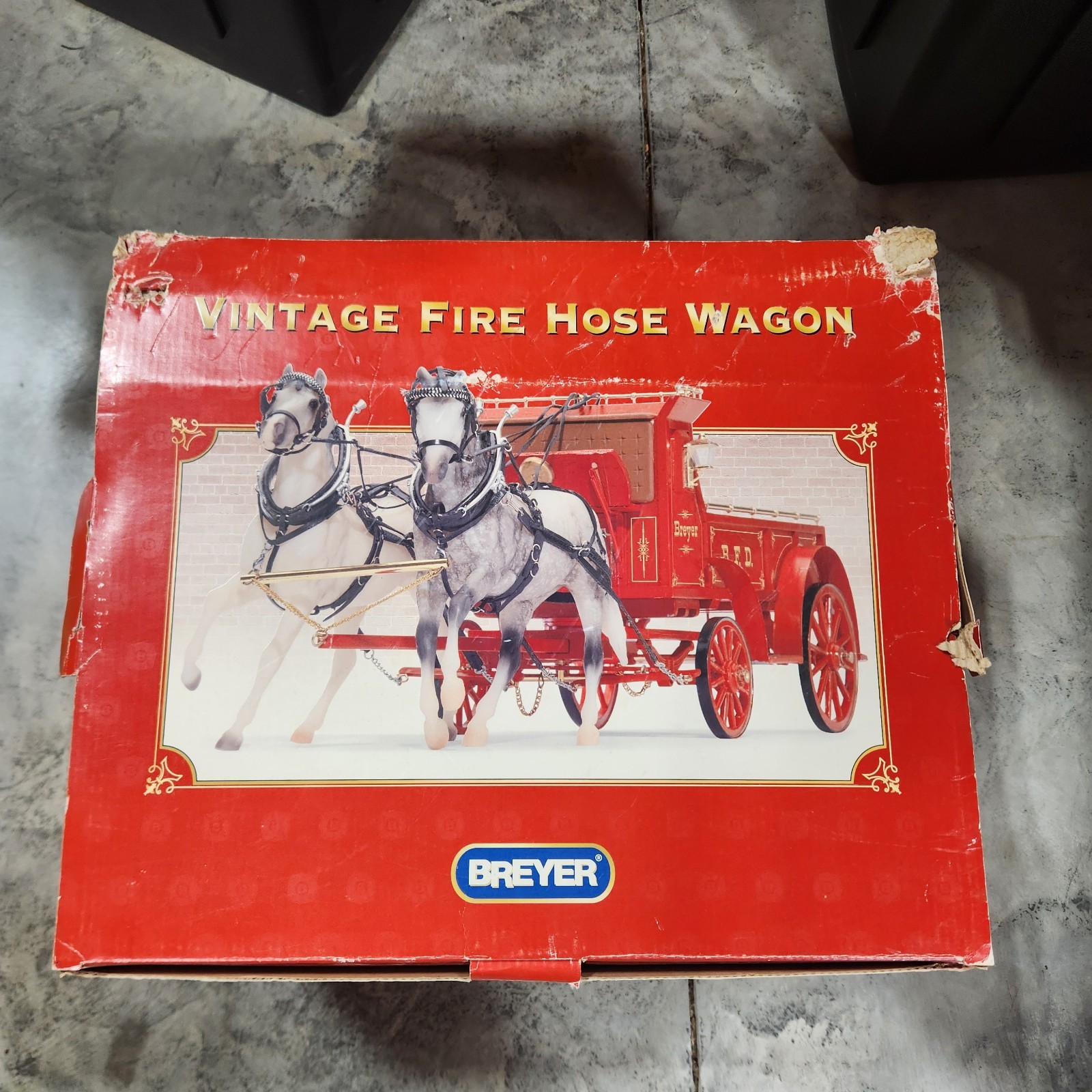 Vintage Fire Hose Wagon Breyer Classic Scale Hj