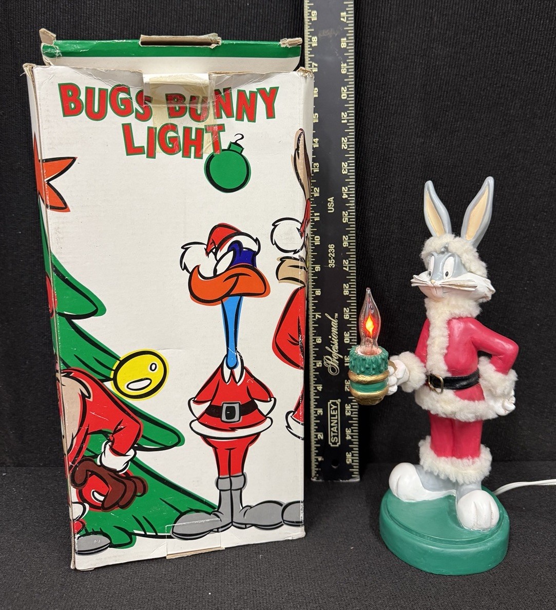 1995 Warner Bros Bugs Bunny Christmas Light WORKS Original Box 1995 Warner Bros Bugs Bunny Christmas Light WORKS Original Box