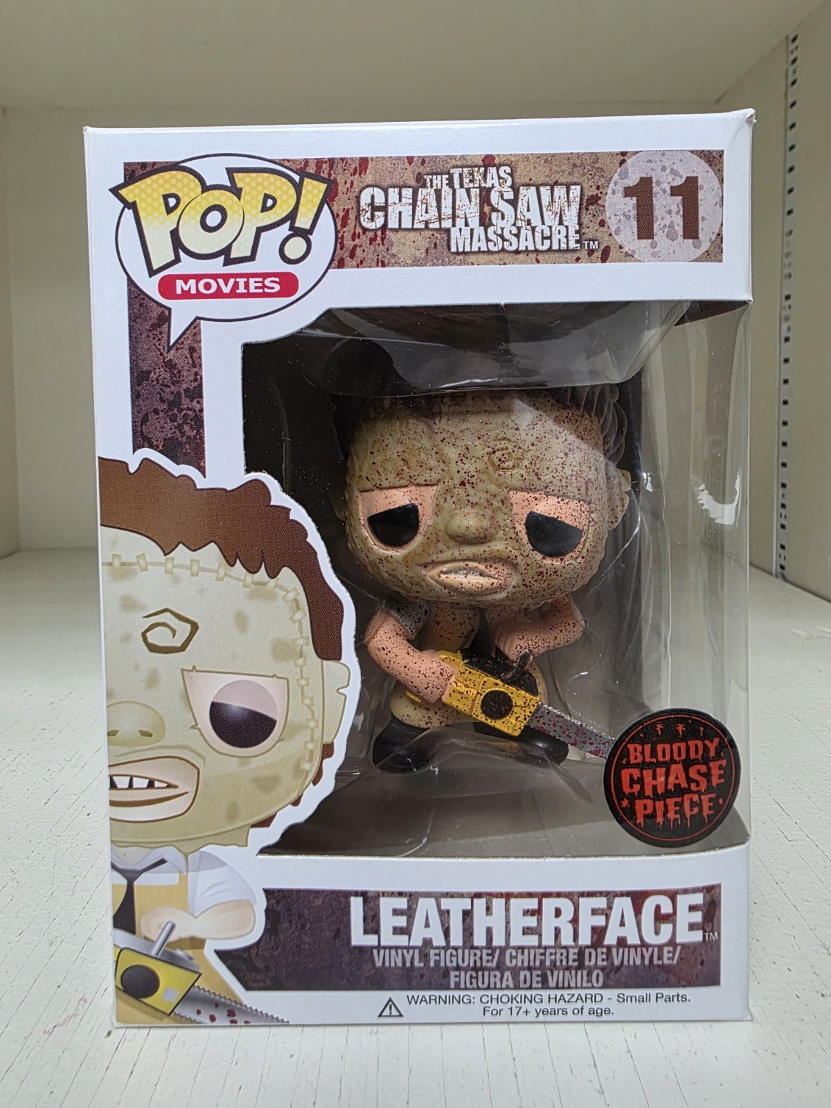 Funko POP Movies RARE Leatherface BLOODY CHASE PIECE #11