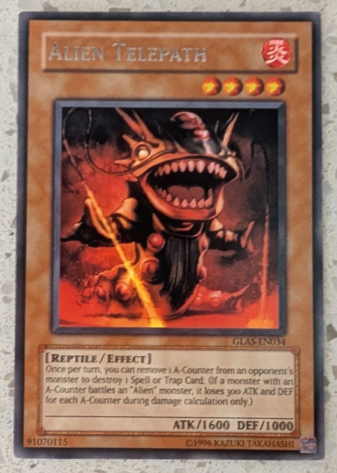 Alien Telepath GLAS-EN034 Unlimited Rare YuGiOh Card