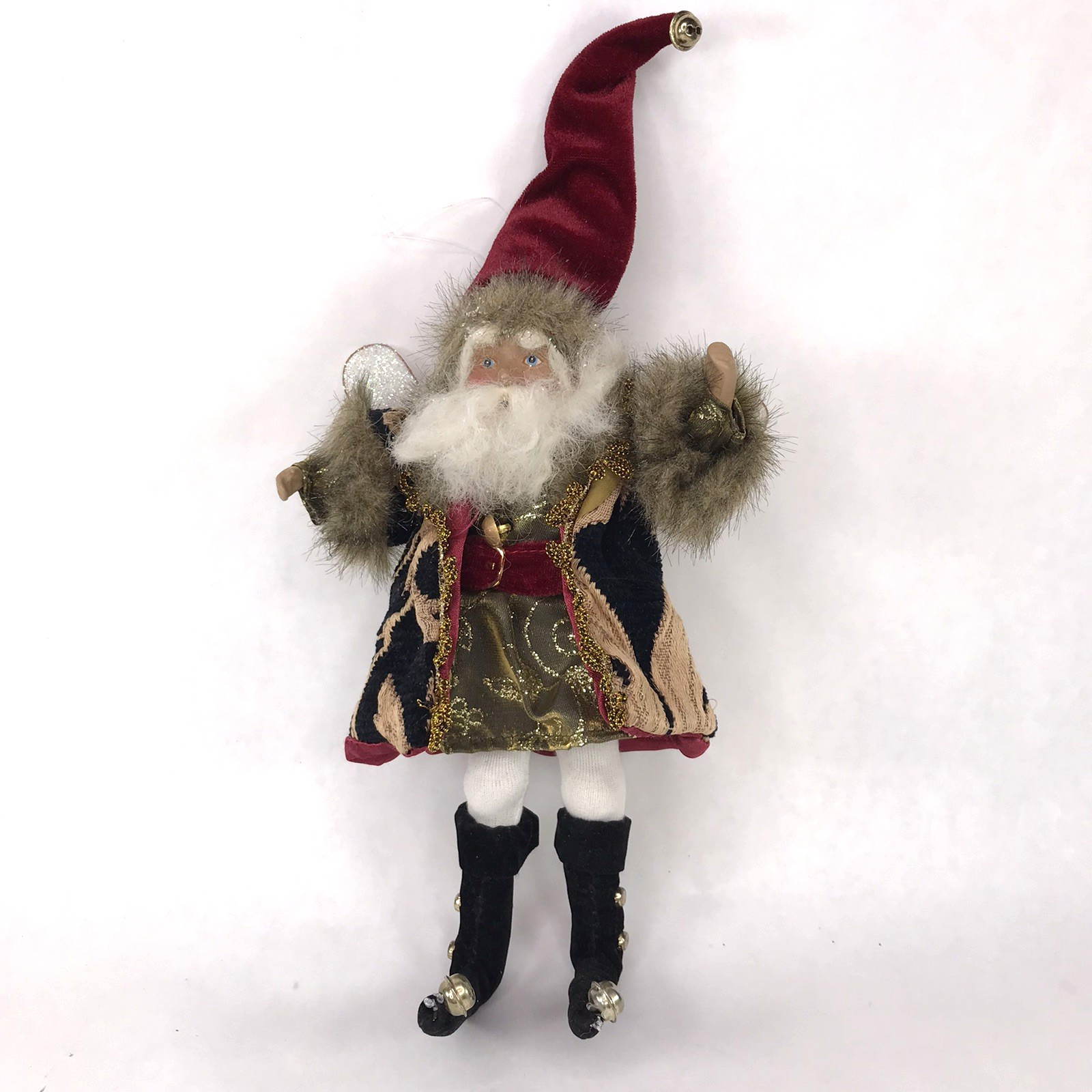 Mark Roberts Collection Fairy Santa Christmas Velvet Wings Faux Fur 12\