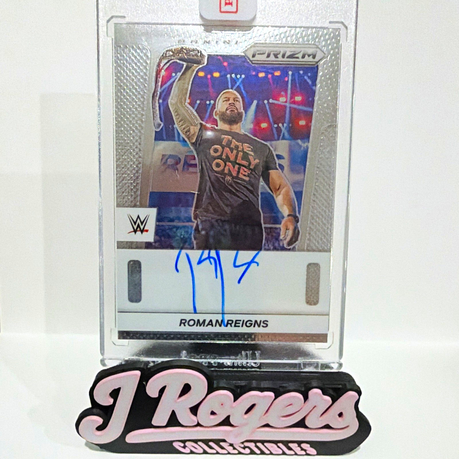 Panini 2024 Prizm WWE Roman Reigns Autograph Trading Card TS-RRN