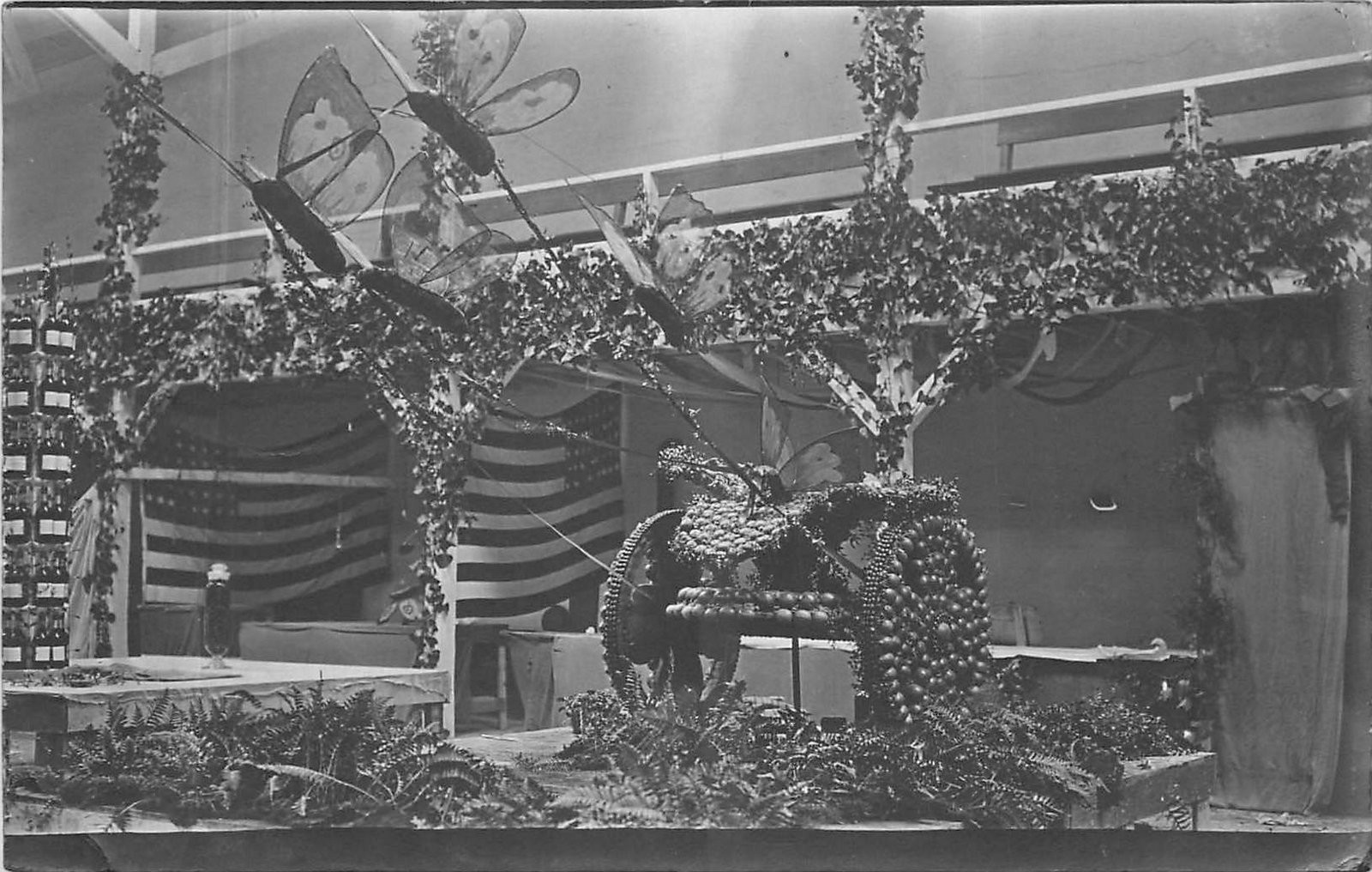 1918 Sonoma California Cloverdale Citrus Fair interior RPPC Postcard 25-6167