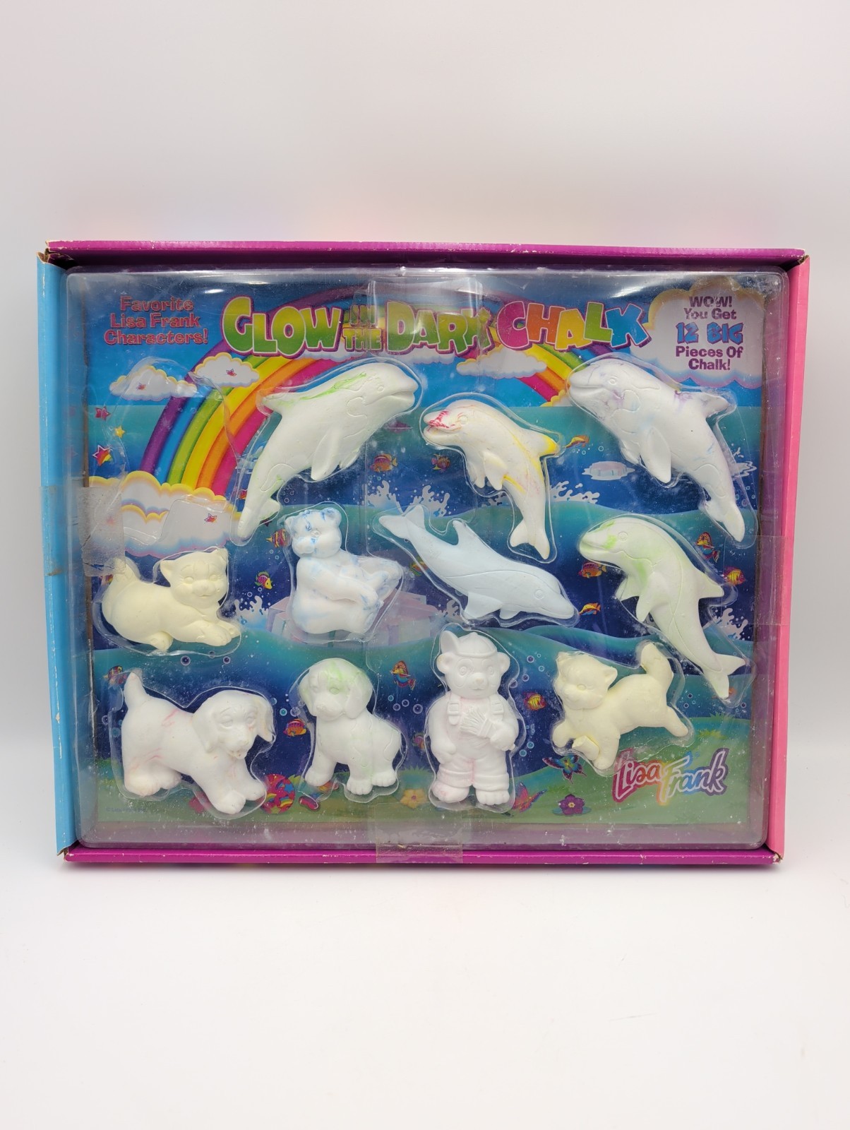 Vintage LISA FRANK Glow in the Dark Sidewalk Chalk 1990s READ