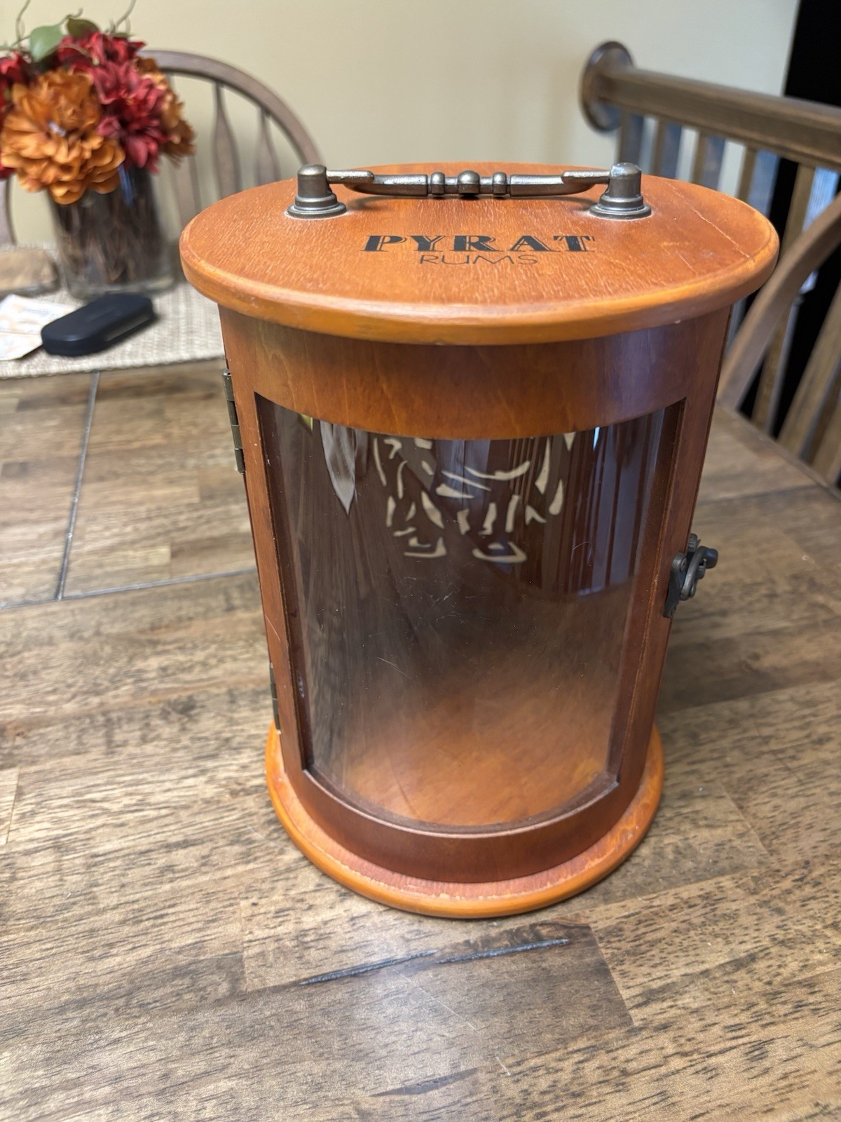 Pyrat Rum XO Buddha Reserve Wooden Gift Box Display Case With Latch. New Shape.