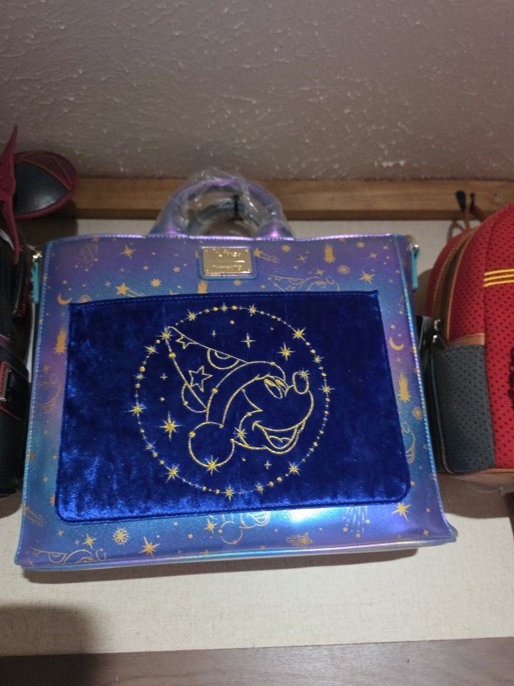 Loungefly Disney Fantasia Sorcerer Mickey Mouse Convertible Backpack & Tote Bag