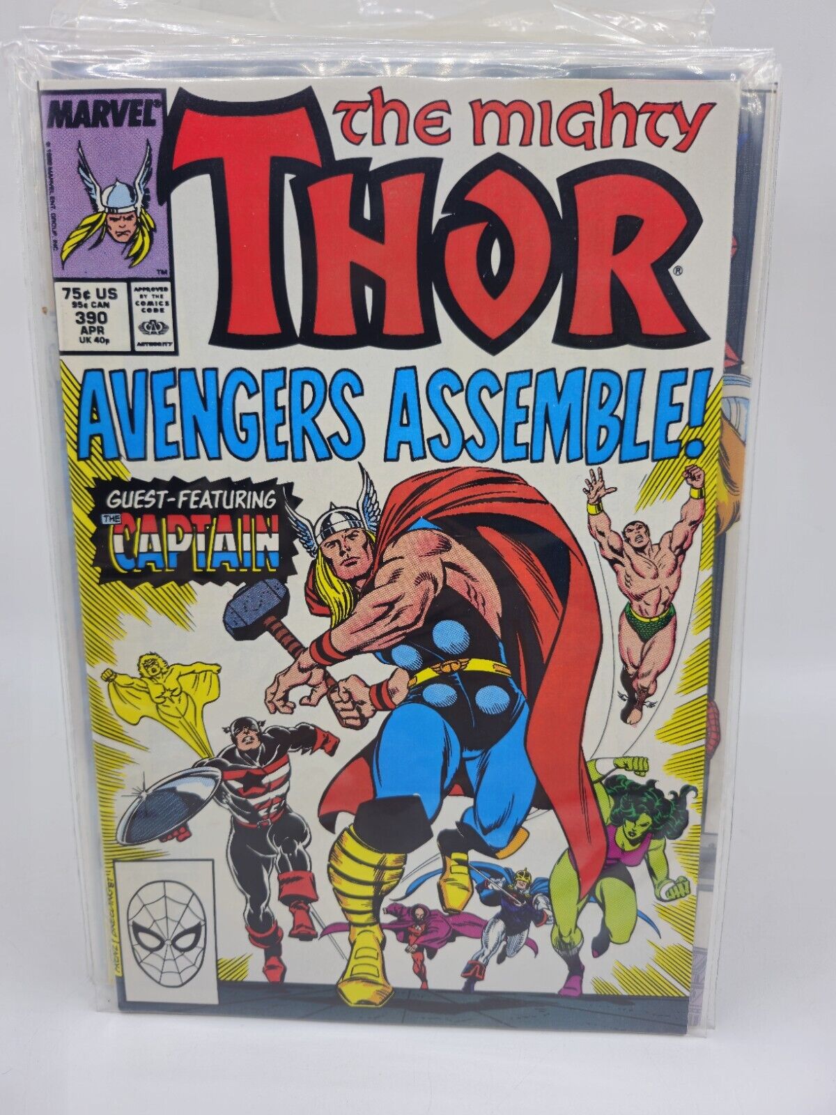 The Mighty Thor #390 Captain America Lifts Mjlonir (THORS HAMMER)  Hot Key