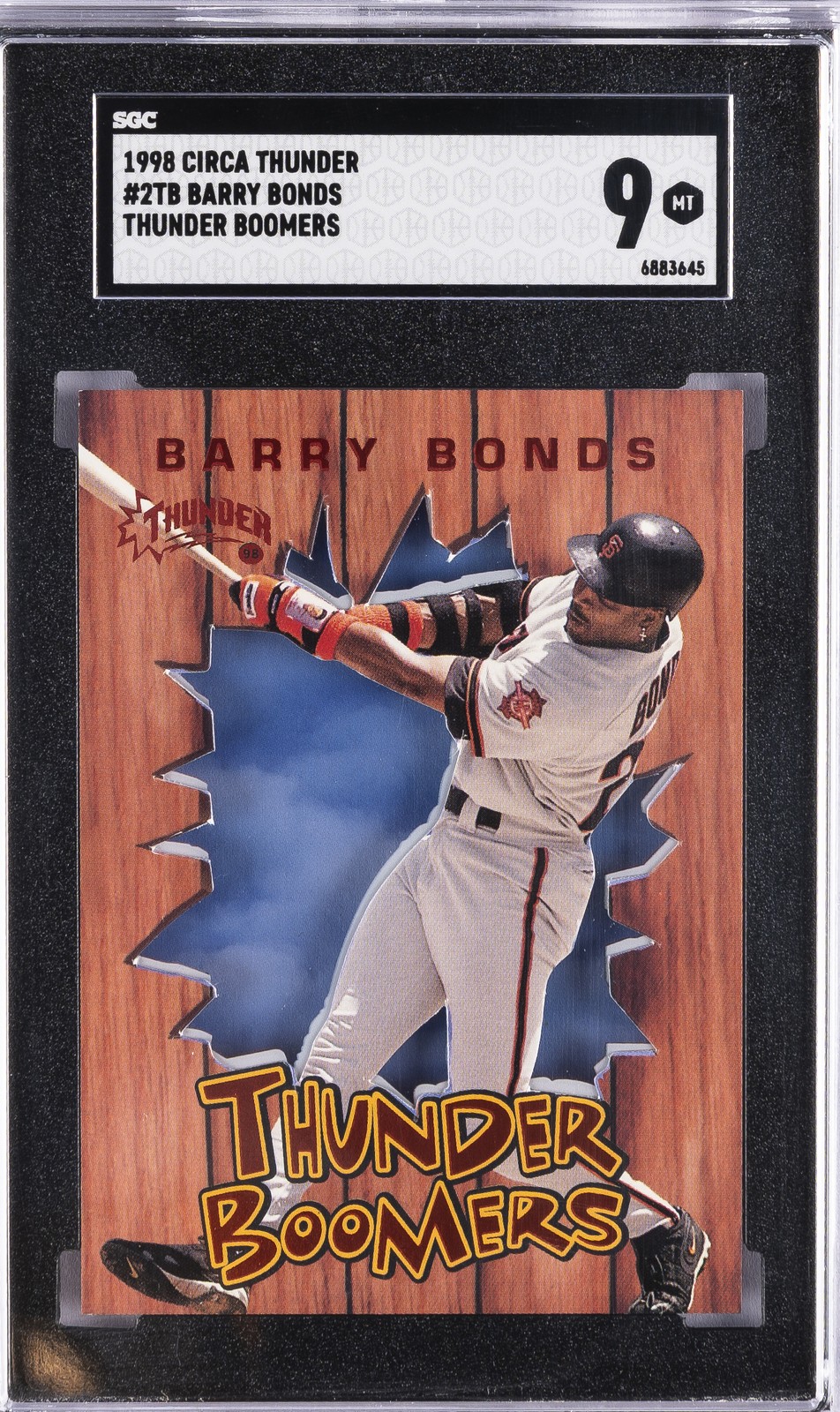 1998 CIRCA THUNDER THUNDER BOOMERS #2TB BARRY BONDS SGC 9