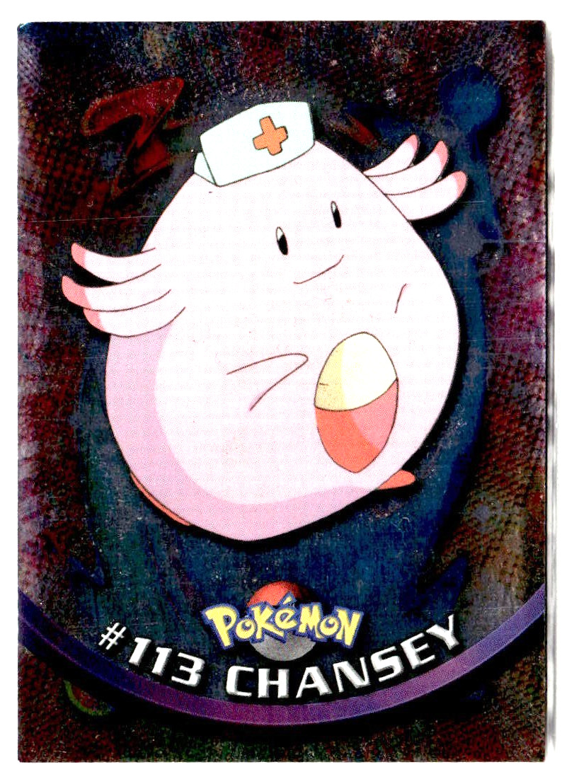 Topps 2000 Topps Chrome Pokémon TV Animation Edition #113 Chansey Holochrome Topps 2000 Topps Chrome Pokémon TV Animation Edition #113 Chansey Holochrome
