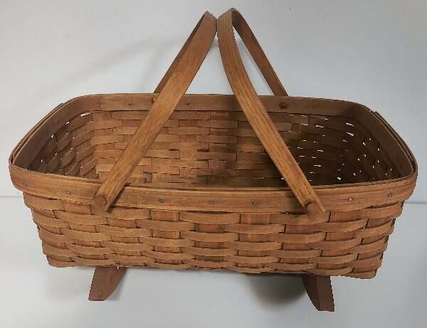 Vintage Longaberger 1988 Rocking Cradle Basket Large 19