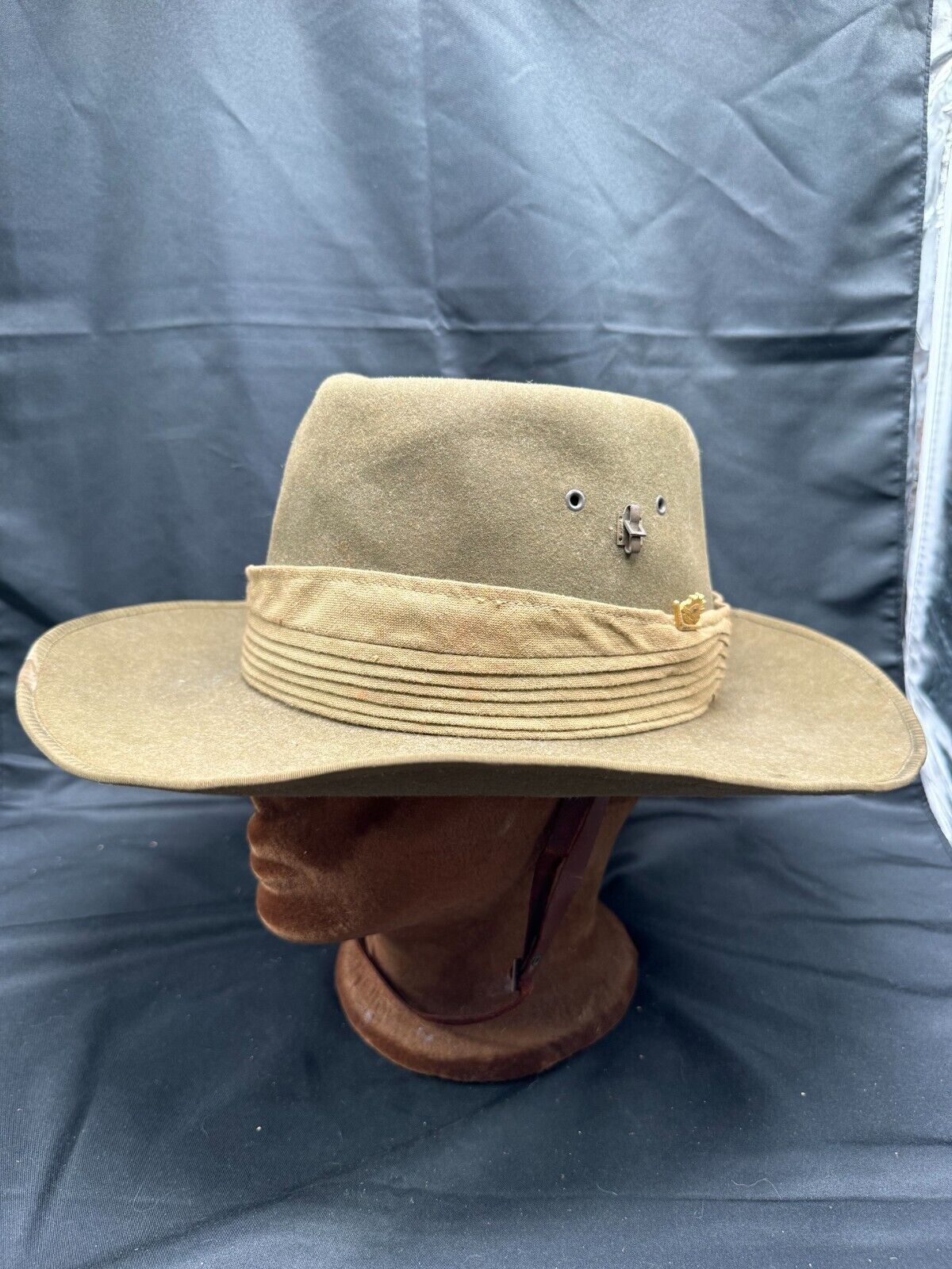Vintage Wool Australian WW2 Army Bush Slouch Hat Size 7 1/4