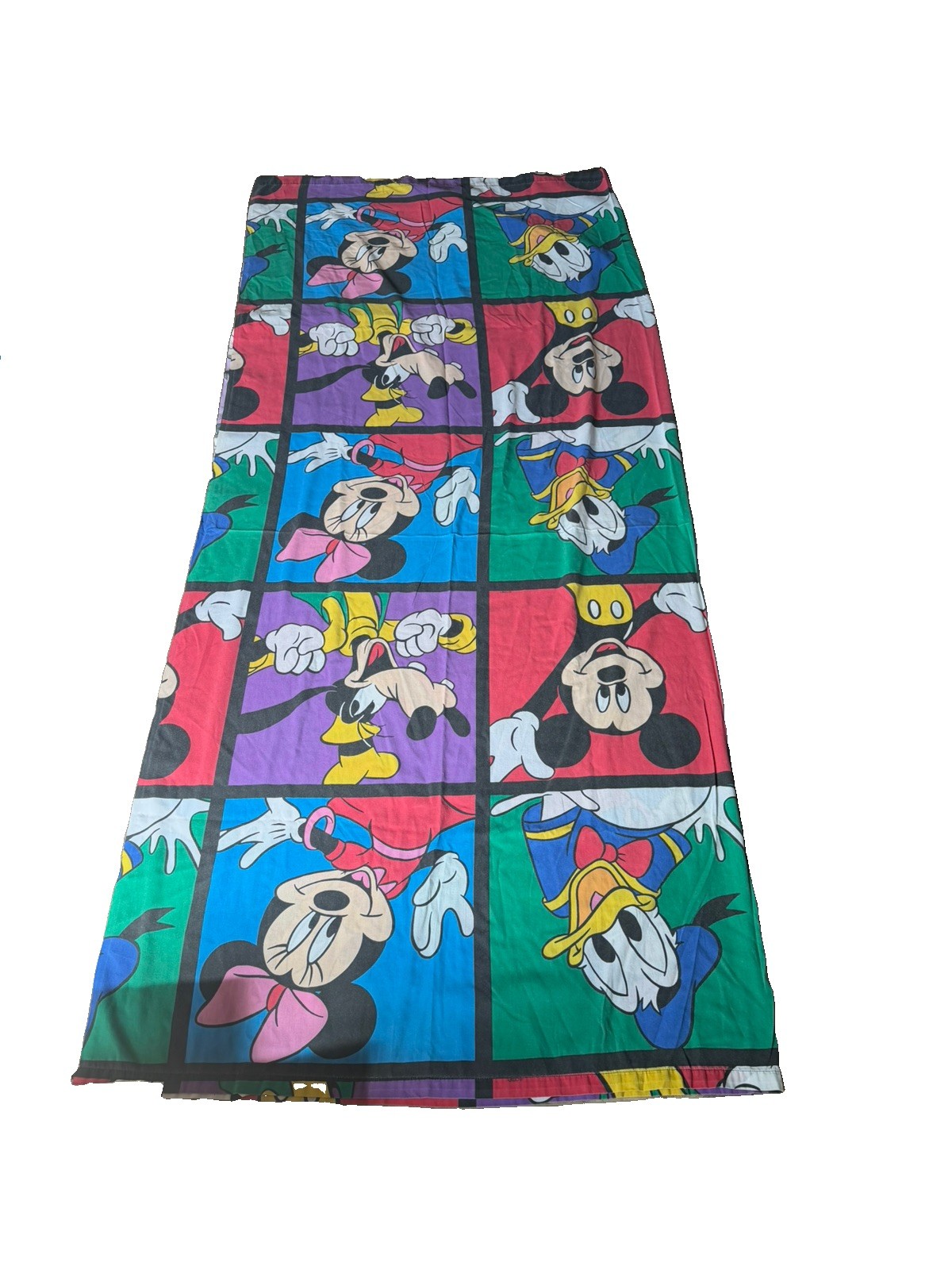 Vintage Disney Twin Flat Fitted Bed Sheets Pillowcase Excellent 90s + Bedskirt