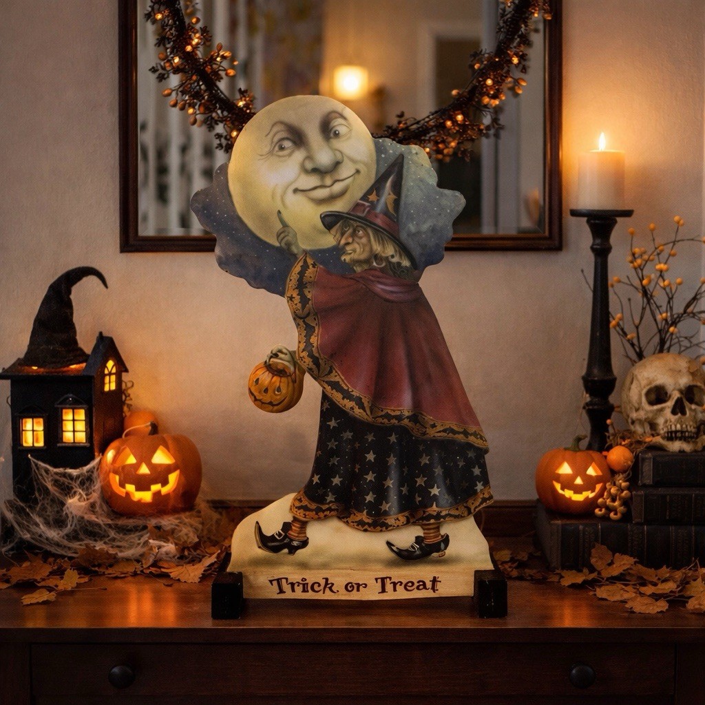 Boardwalk Originals 18”x 10” Trick or Treat Witch by Bonnie Barrett Hand Signed Boardwalk Originals 18”x 10” Trick or Treat Witch by Bonnie Barrett Hand Signed