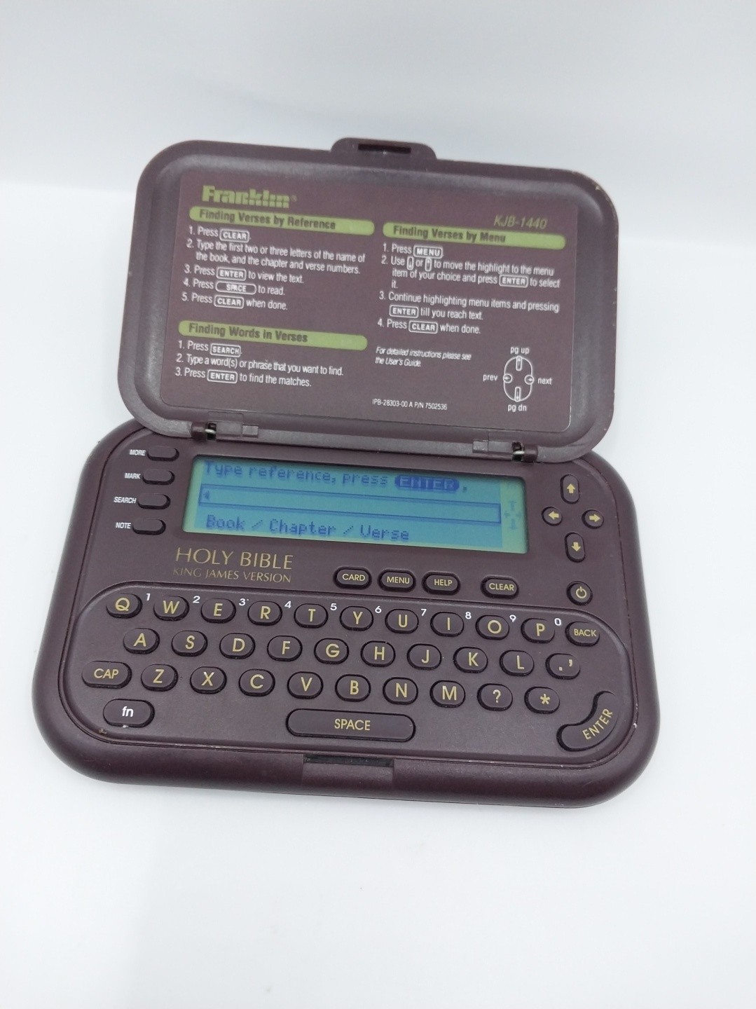 Franklin Bookman KJV Electronic Bible King James Version Model KJB-1440 Working 