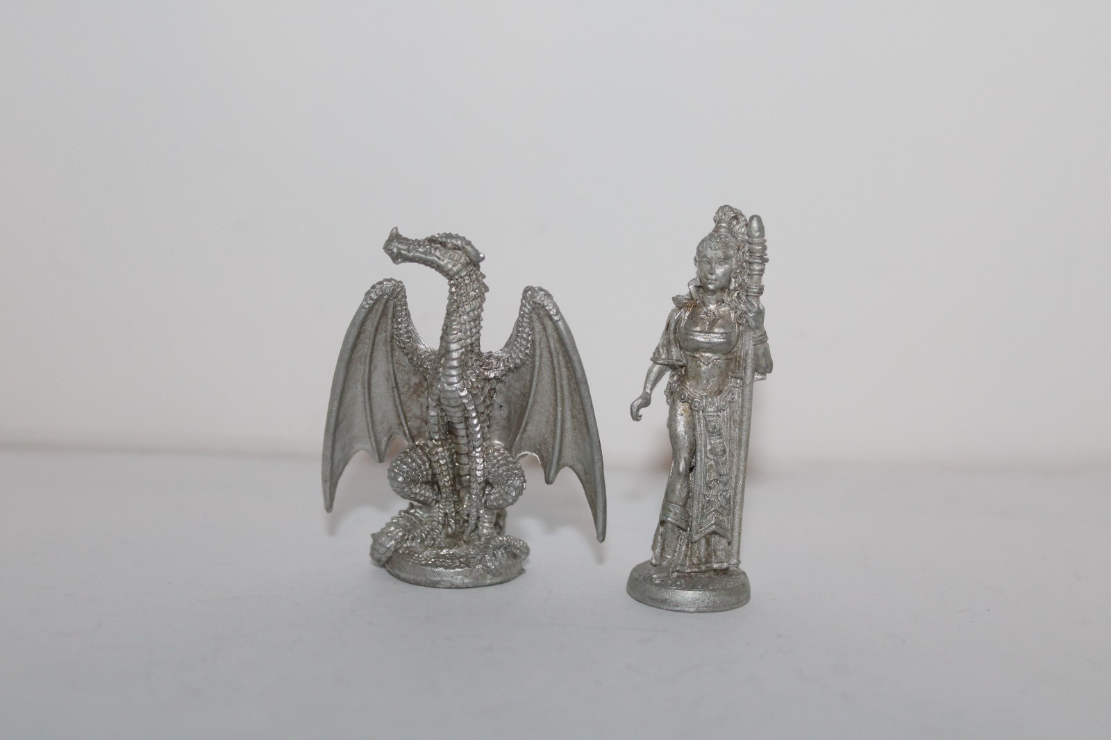 Fironia Vie and Nagafen Original EverQuest Promotional Pewter Figures 2001 Rare