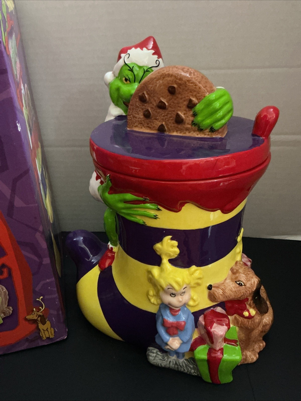 Dr. Suess The Grinch Stocking Cookie Jar Cindy Loo Max