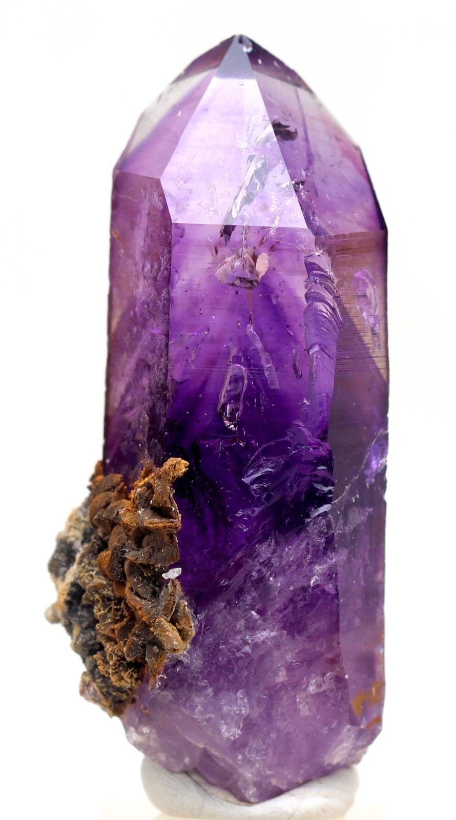 AMETHYST ENHYDRO Natural Crystal Point 2x Moving Water Bubble BRANDBERG Lemurian