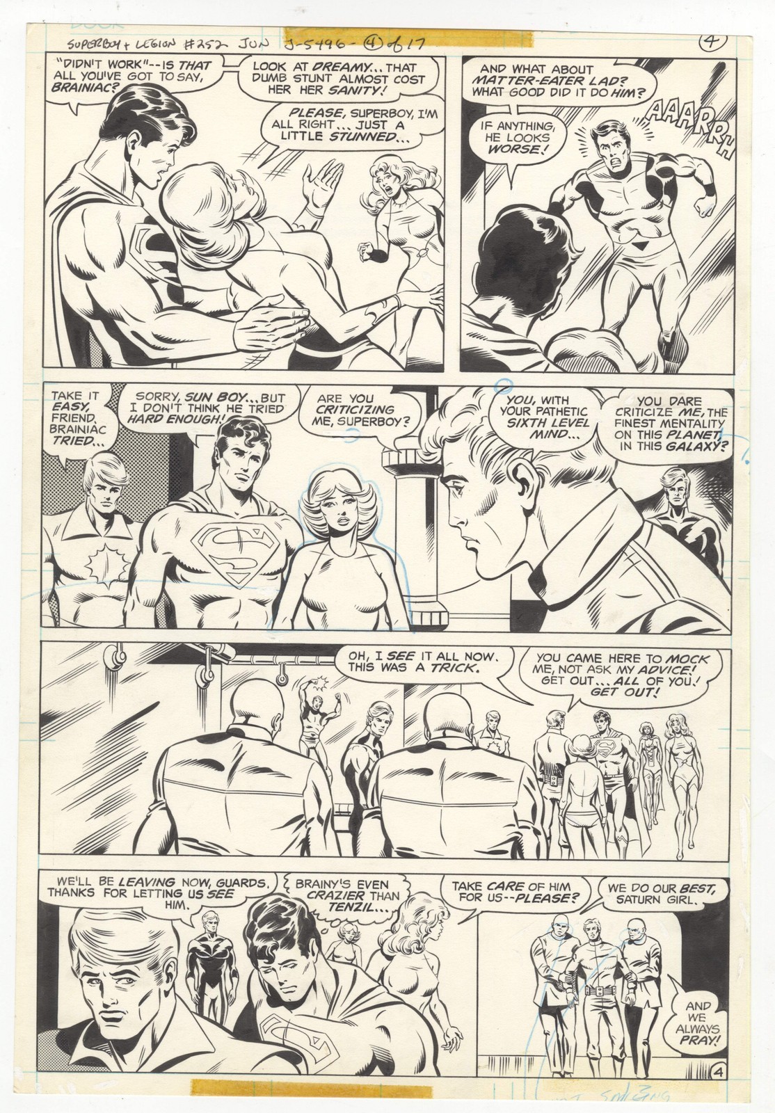 Superboy Legion of Super-Heroes #252 Pg 4 Original Comic Art Joe Staton 1979