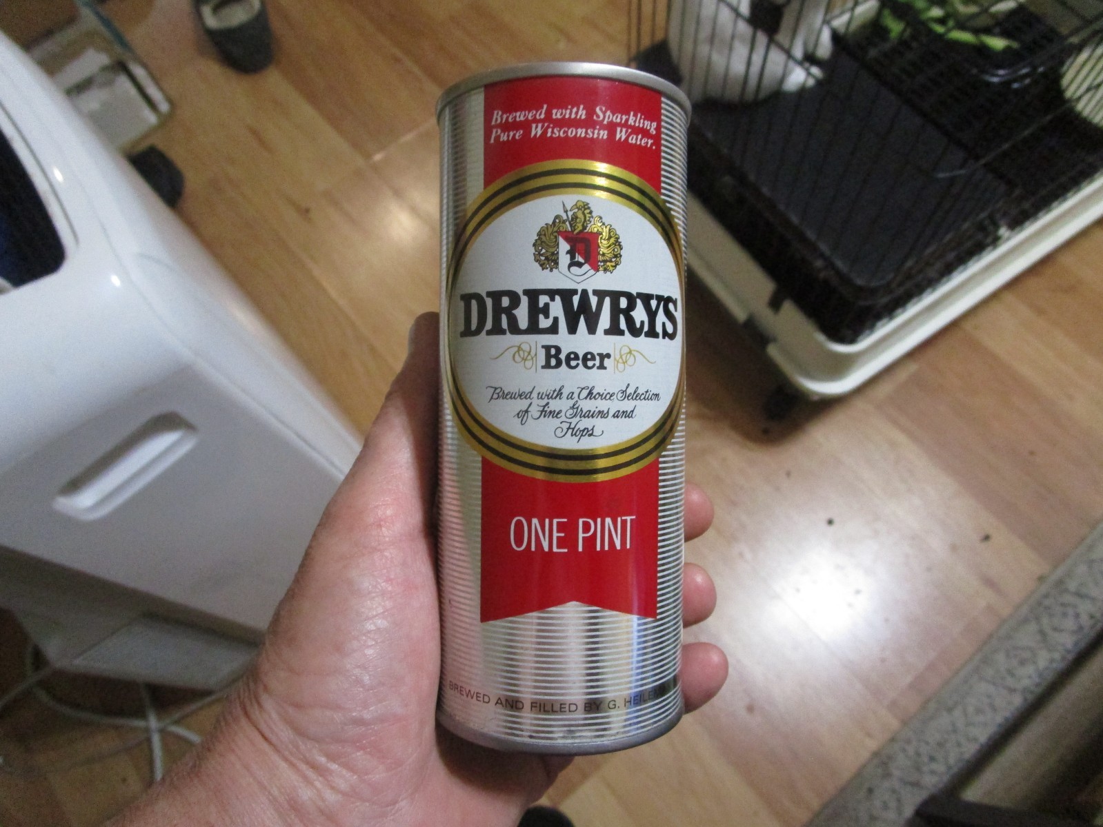 Minty Drewrys 16 Oz. Straight Steel Pull Tab Beer Can Heileman 2 Cities  149-6