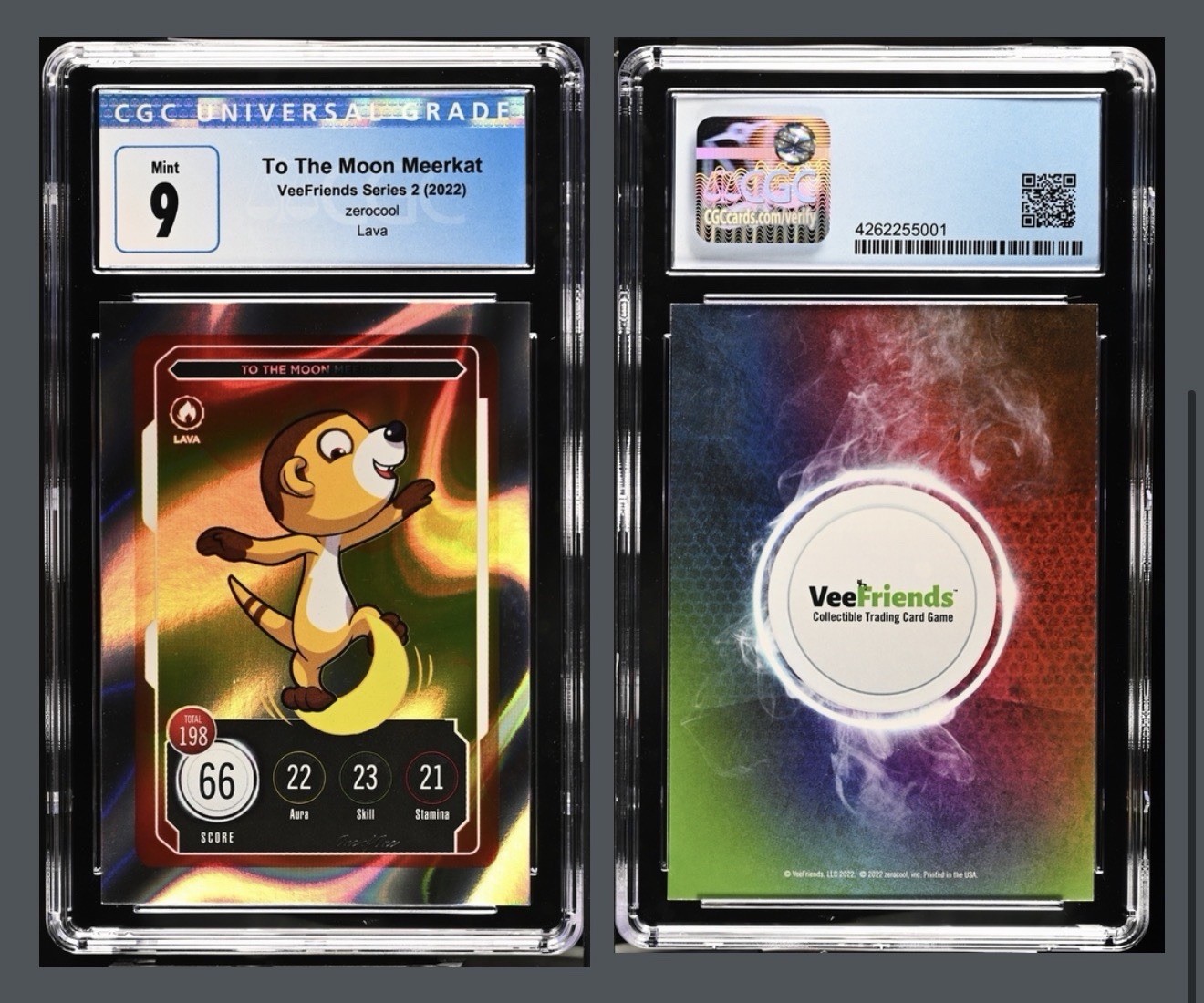 Veefriends CGC 9  To The Moon MeerKat 1/1 Lava Spectacular Series 2 🔥😸