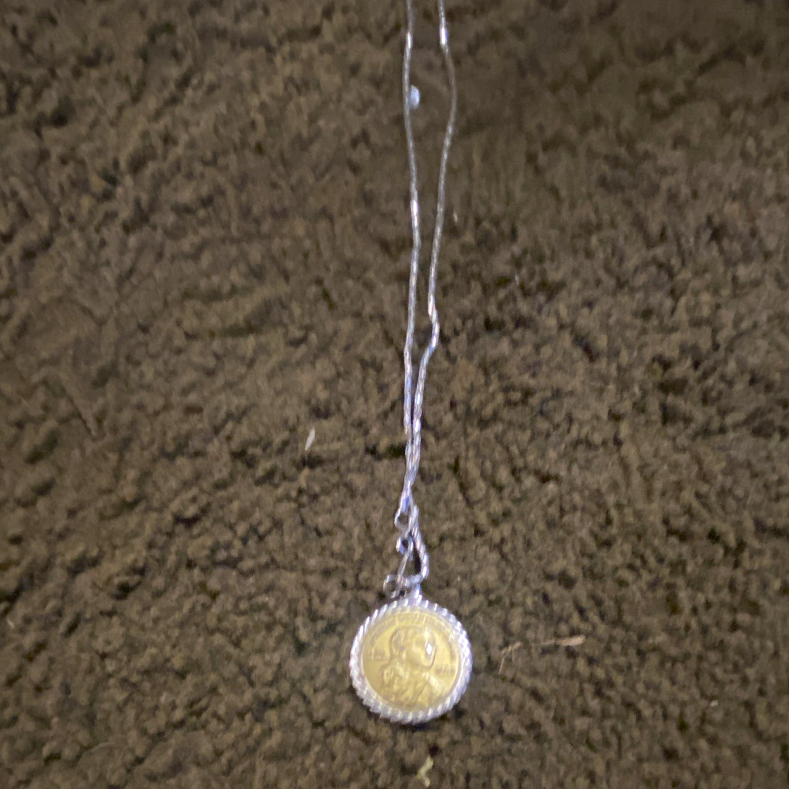 2018 Sacagawea U.S. $1 Dollar Coin Pendant Necklace - Native American Design