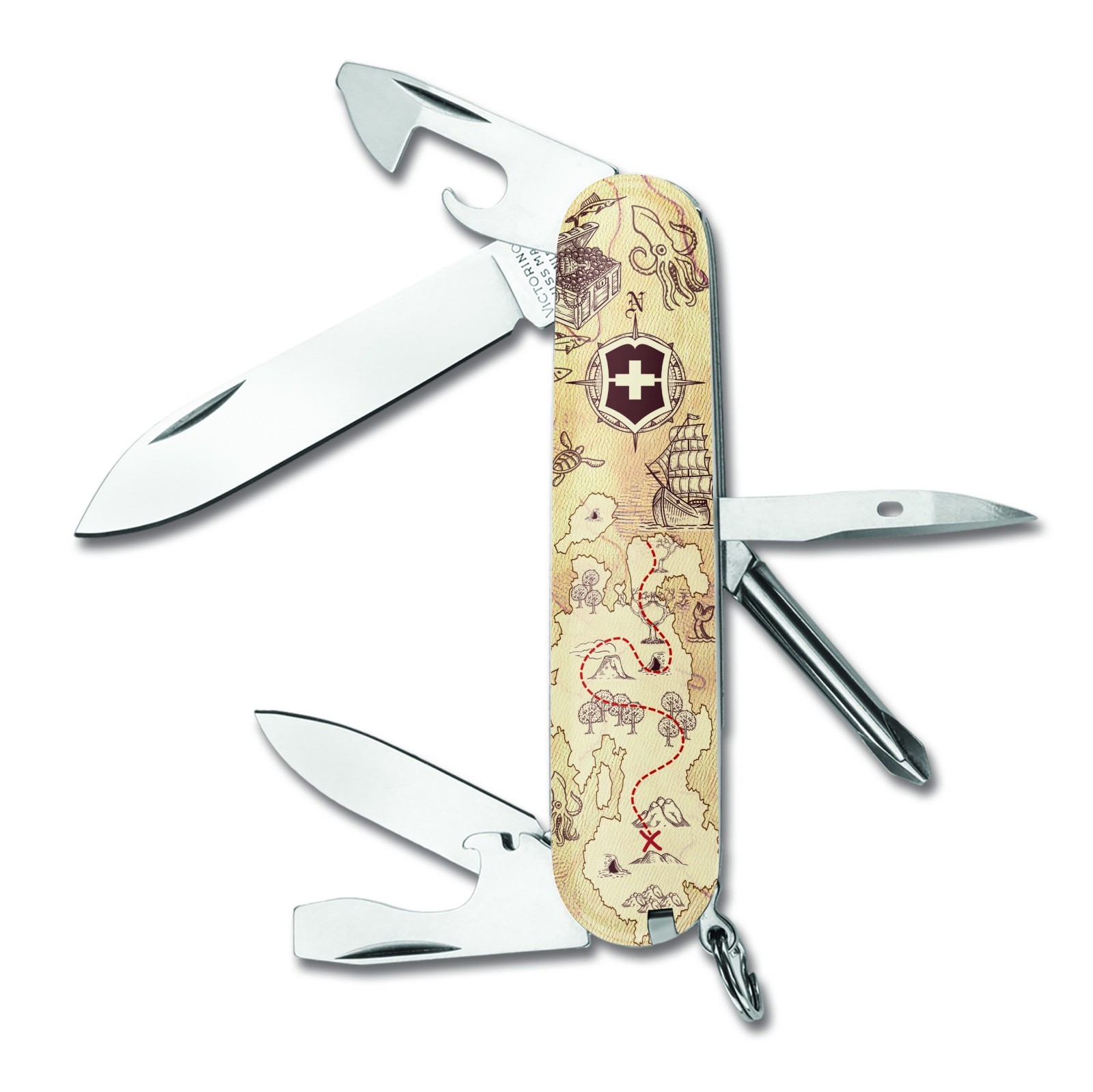 Victorinox Swiss Army Pirate Treasure Map TINKER Knife Knives Multi Tool