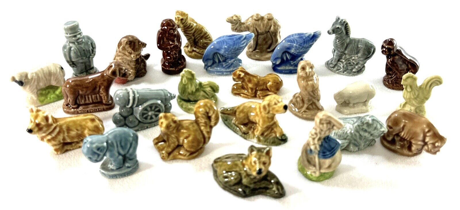 Vtg Lot Of 25 Wade Whimsies England Animals Etc Porcelain Mini Figurines