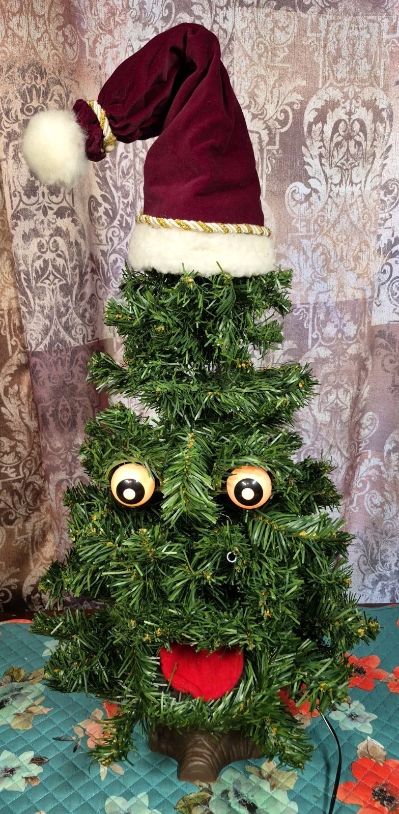 Vtg 1996 Gemmy Douglas Fir The Animated Talking Christmas Tree Works *READ