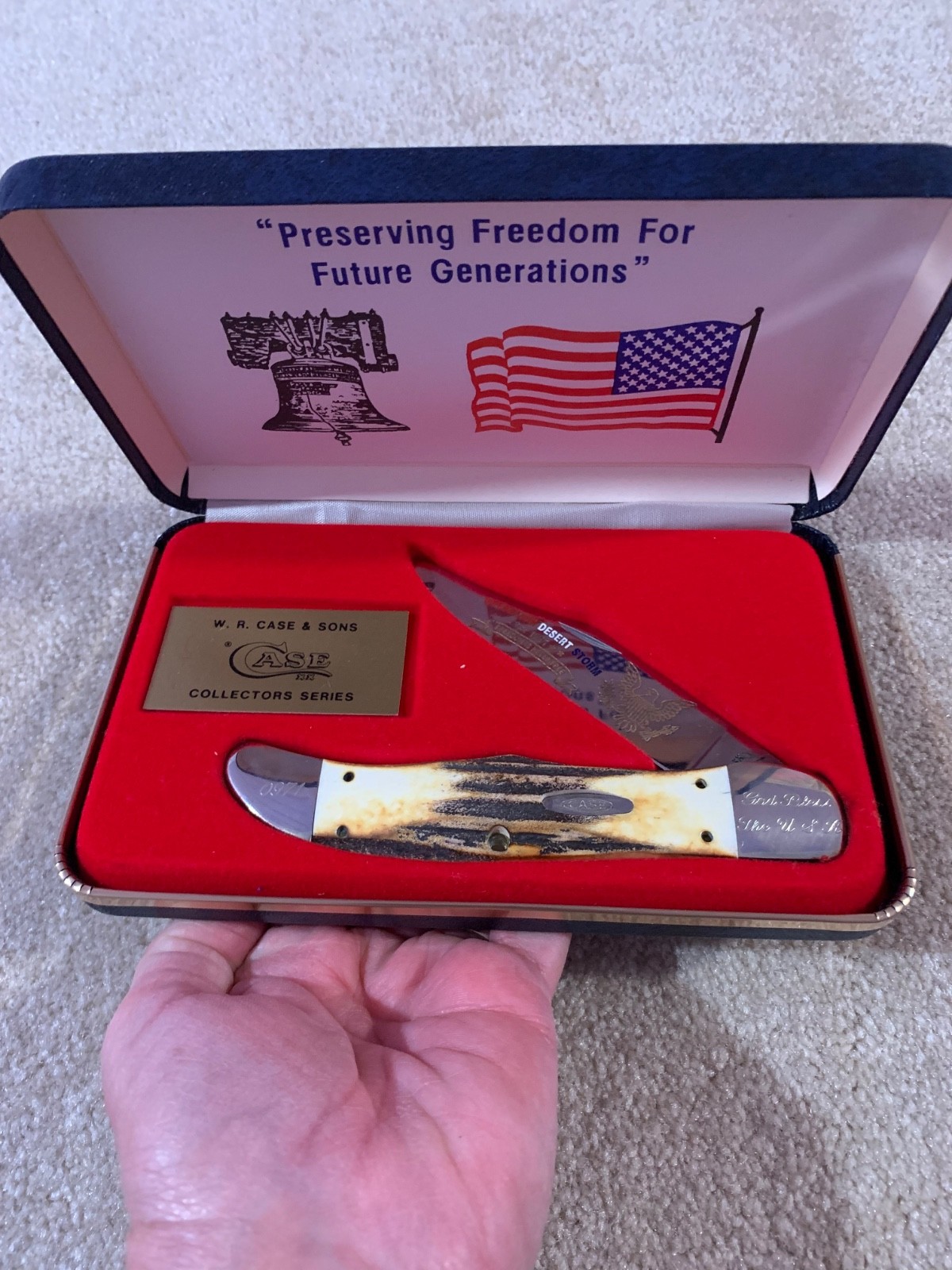 Vintage 1990 Case XX 5165 SS Genuine Stag Desert Sorm #971/1000