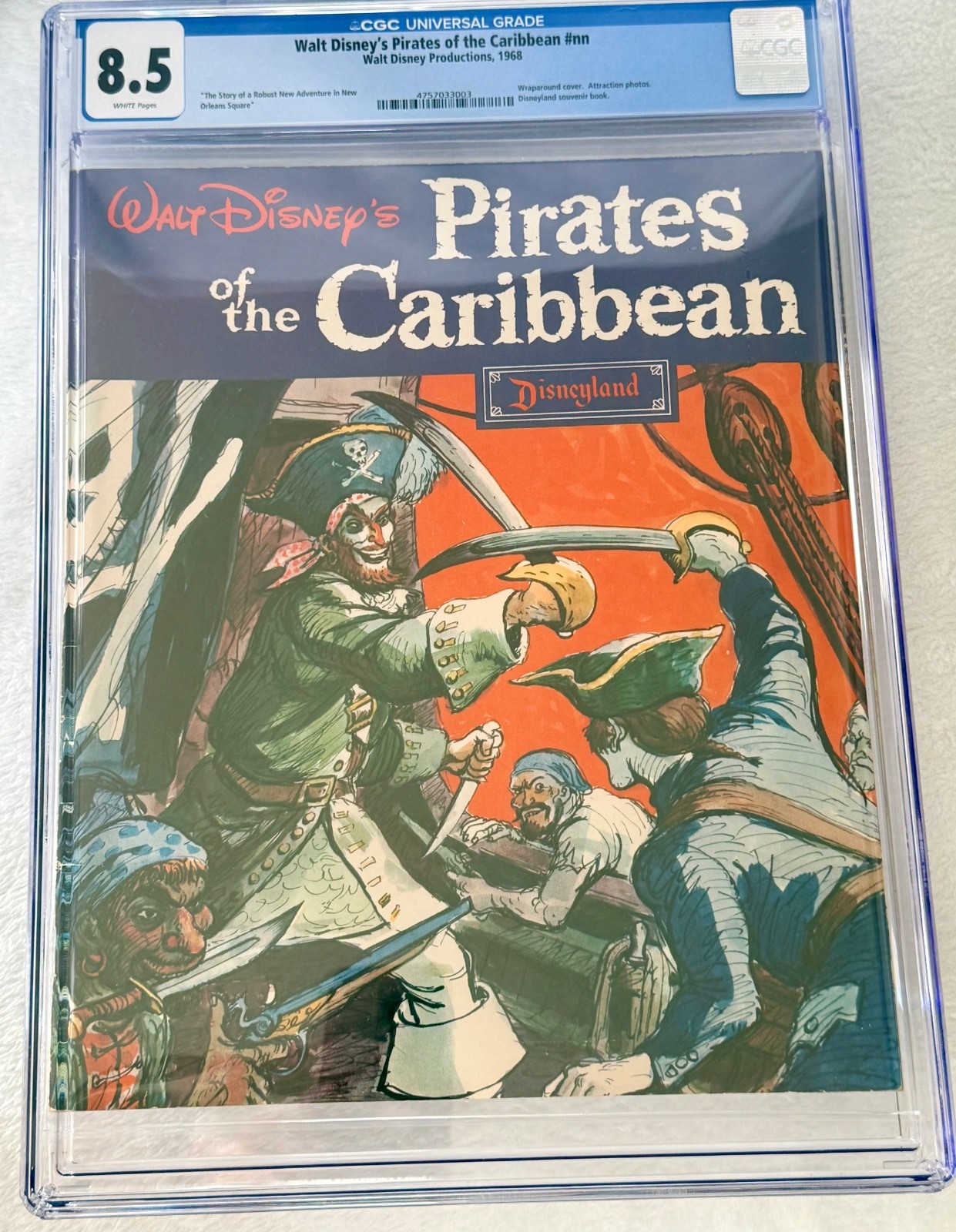 Disney 1968 Pirates of the Caribbean Souvenir Book Rare CGC 8.5 Disneyland Disney 1968 Pirates of the Caribbean Souvenir Book Rare CGC 8.5 Disneyland